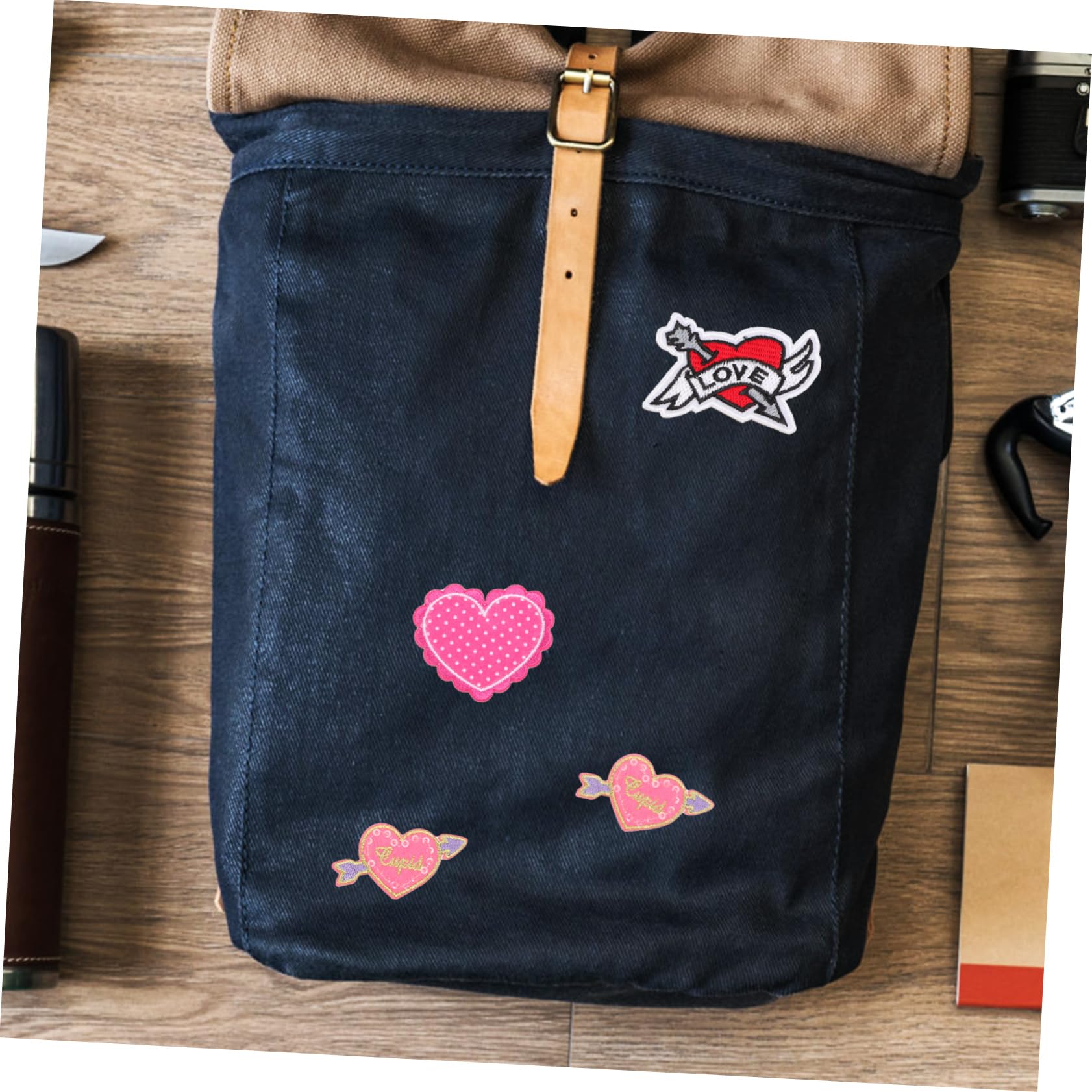 Gadpiparty 4 Set Toppe Termoadesive Forma Cuore Patches Ricamati Per Riparazione Abbigliamento Adesivi Decorativi Per Jeans Borse 20 Pezzi * 4