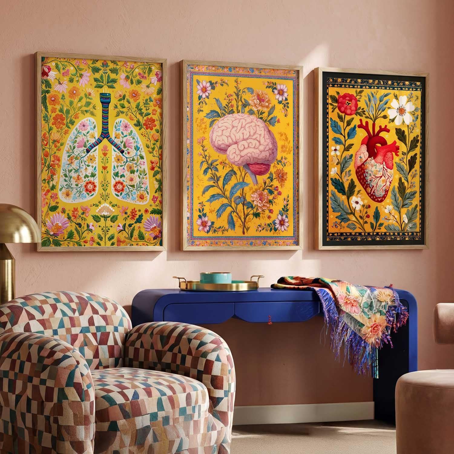 Floral Chiropractic Wall Art Posters - Set of 3 -18 Floral Chiropractic Wall Art Posters - Set of 3 -18