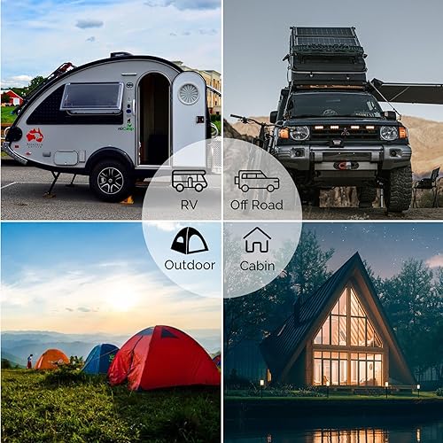 Miniatura 8 de Renogy - Panel solar portátil plegable de 100W 12V monocristalino no dependiente de la red eléctrica soporte integrado con estuche con controlador