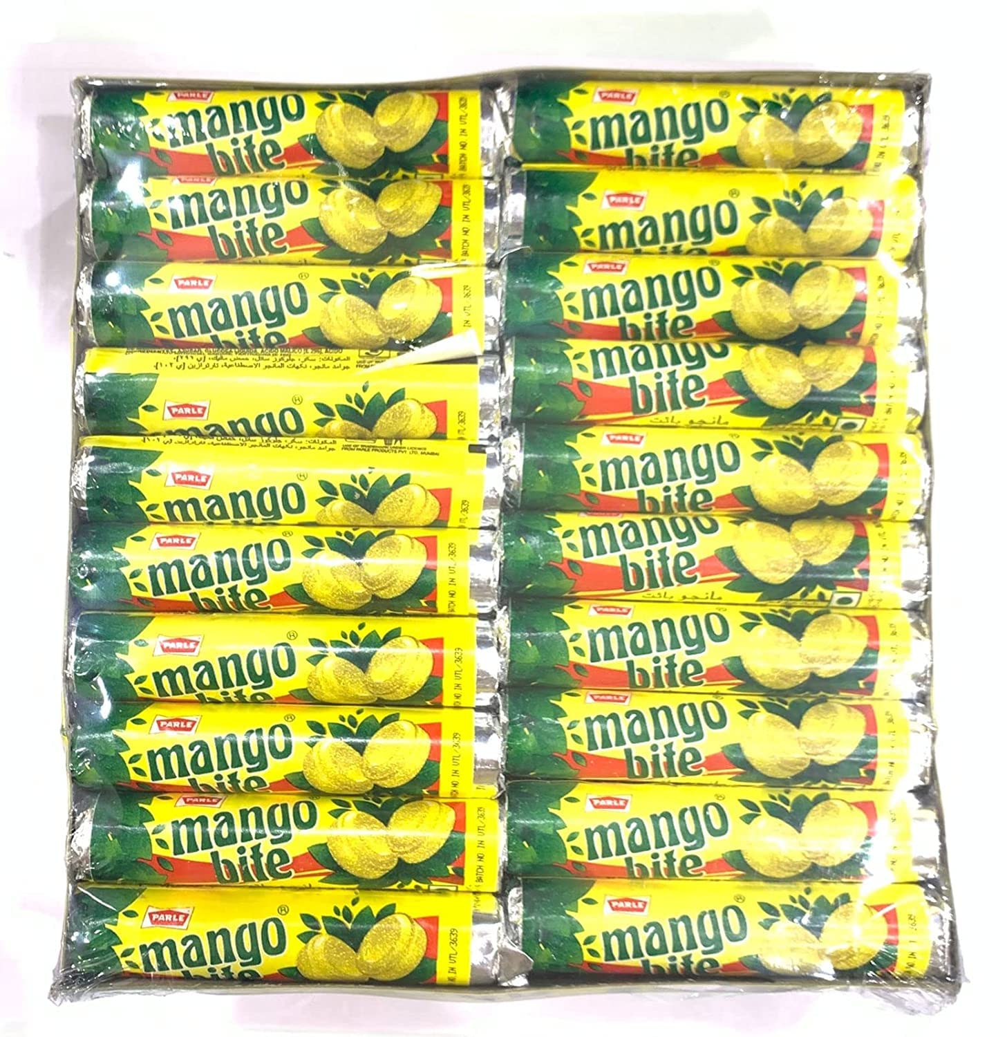 Parle Mango Bite - Delicious Mango Flavored Candy Rolls in a Value Pack of 60 Rolls 1080 g