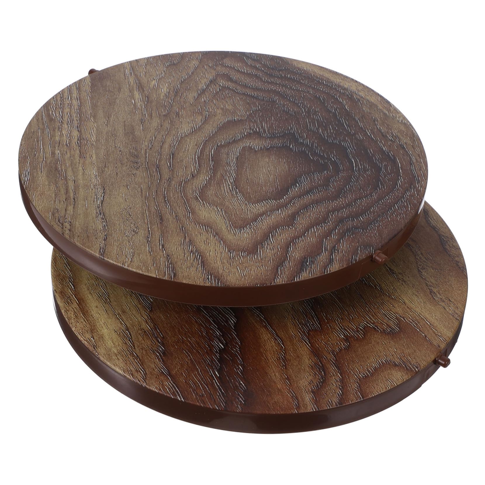 Cabilock 2 pcs Wood Grain Trash Can Lid Hotel Garbage Can Cover Stylish Bin Lid for Home Hotel Use Preventing Design Modern Imitation Wood Grain Pattern