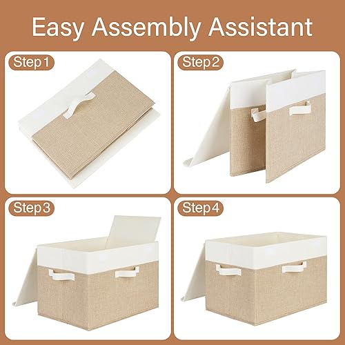 Miniatura 8 de GRANNY SAYS Cajas de almacenamiento con tapas, contenedores de almacenamiento decorativos, cestas para estantes, almacenamiento y organización de