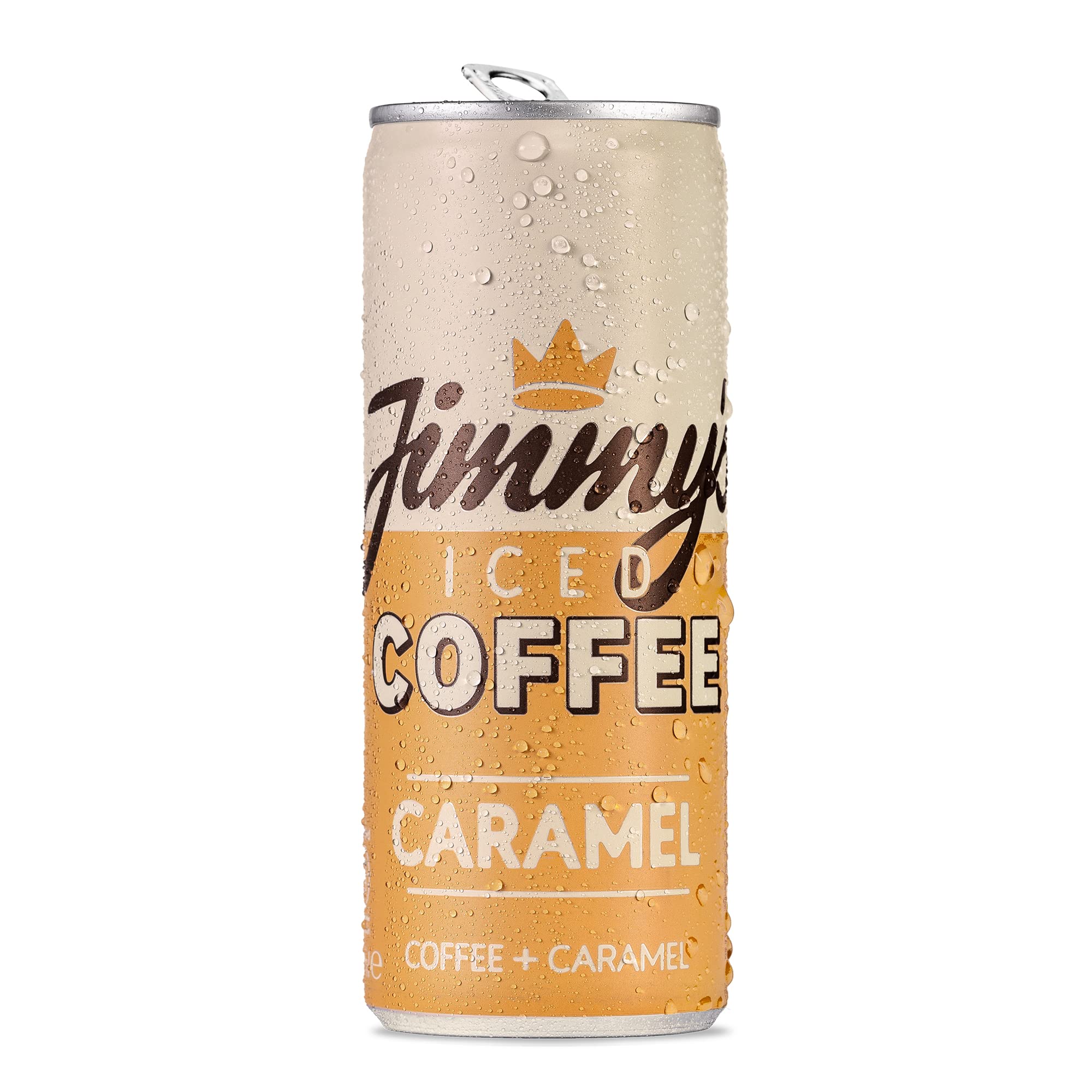 Iced Coffee Caramel SlimCan 250 ml | Refreshing, Ready to Drink Rainforest Alliance Arabica Chilled Coffee Energy Drink