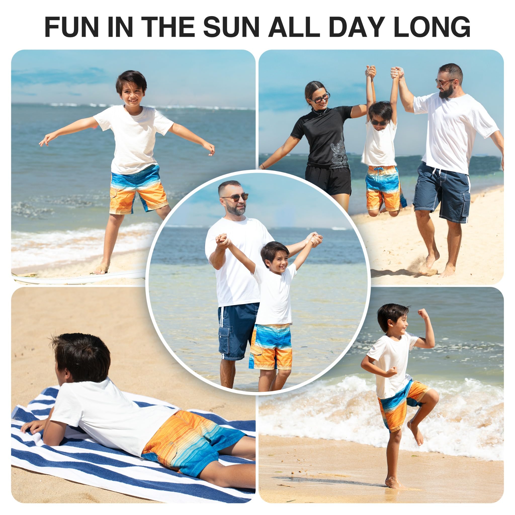 Kanu Surf Boys' Oahu Quick Dry Beach Swim Trunk