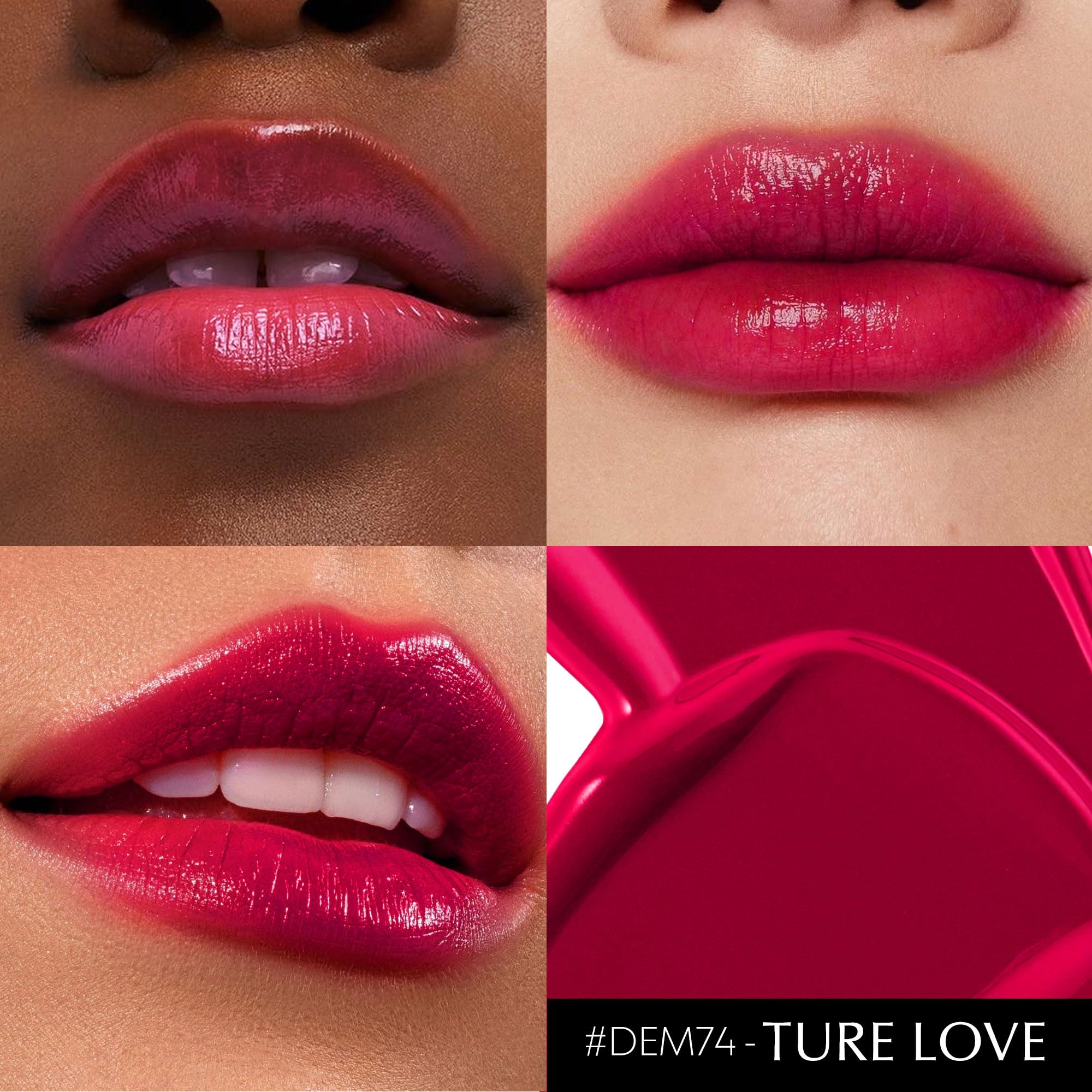 DM74 MVP - Pintalabios para mujer, color rojo, hidratante, brillo de labios, cobertura media, larga duración