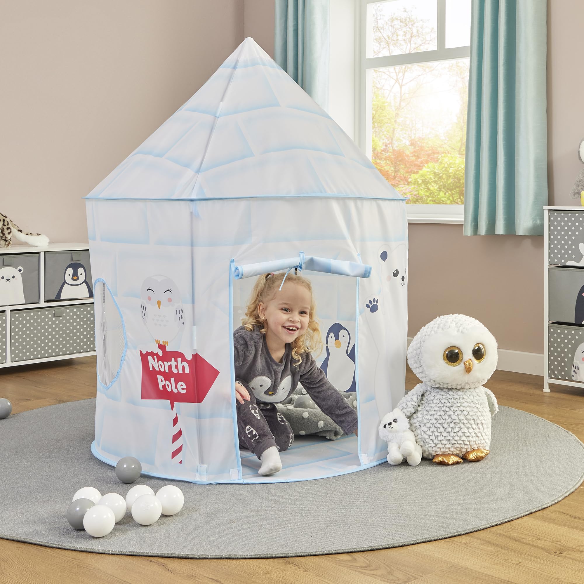 Liberty House Toys Arctic Play Tent, Blue, Dia100 x H135 cm - Image 2