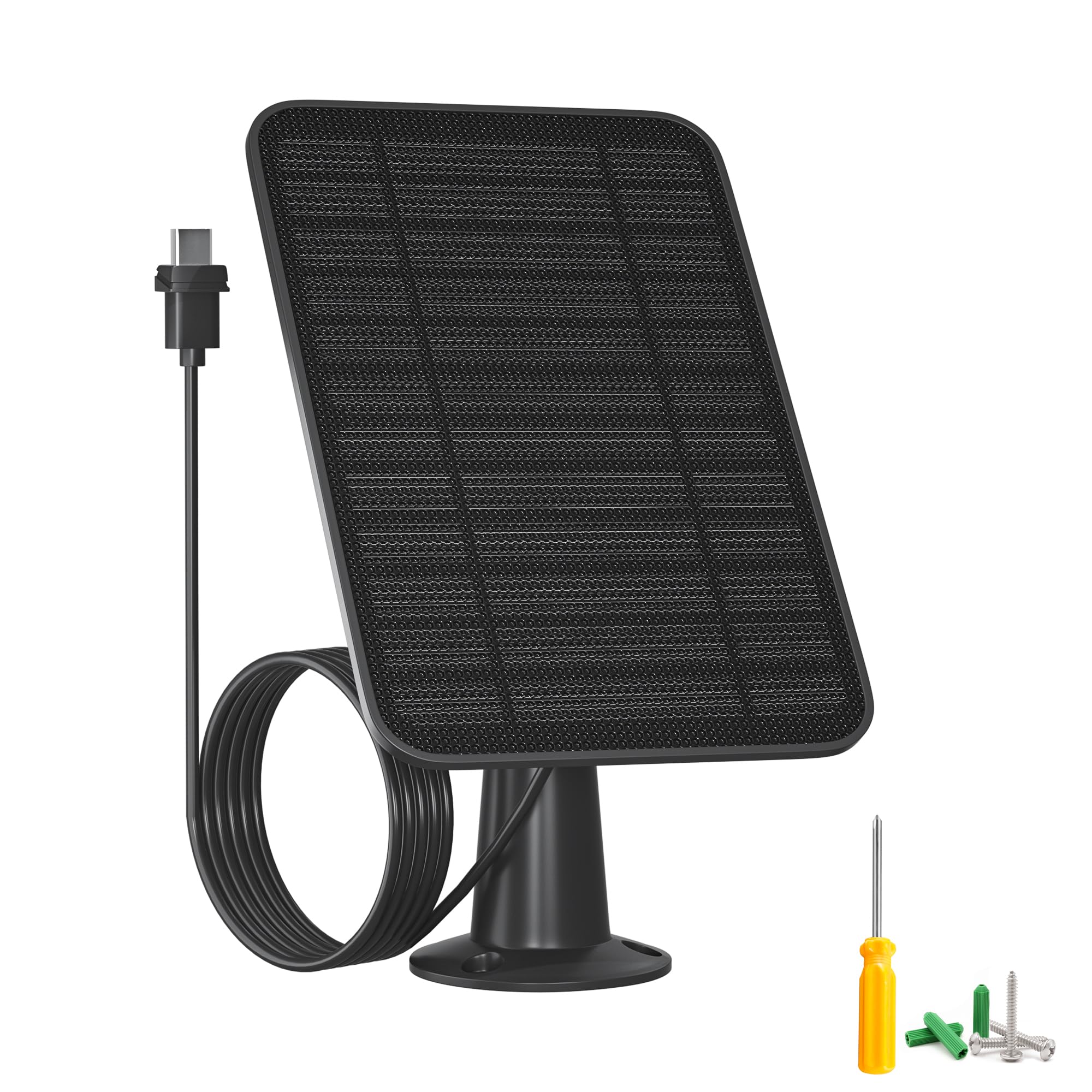 5W Solar Panel for Blink Camera Outdoor, Solar Panel Charger with Battery Compatible with New Blink Outdoor 4 (4th Gen) Camera, with 13.1ft Cable, IP65 Weatherproof, Includes Secure Wall Mount, 1 Pack