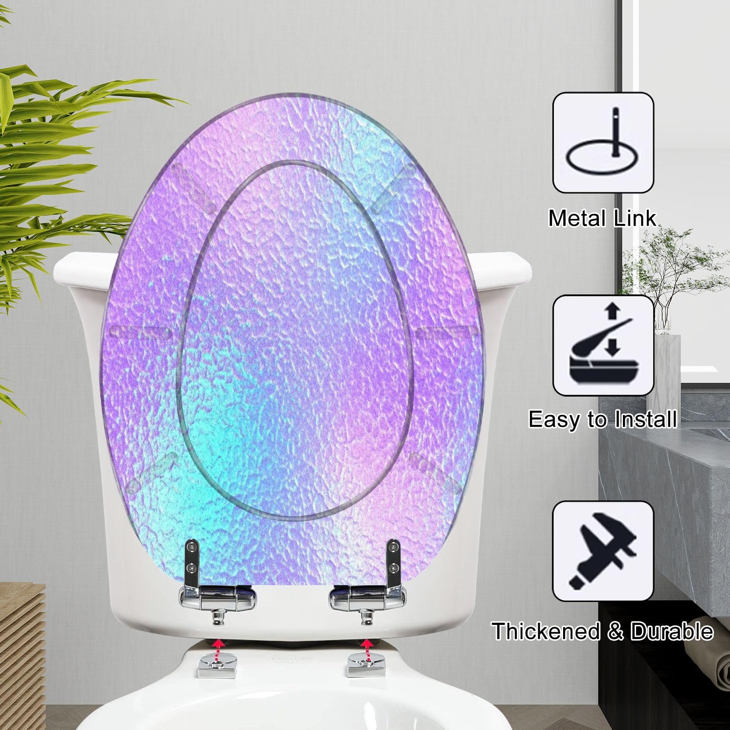 Verlängerter Toilettensitz für den Gebrauch im Badezimmer
