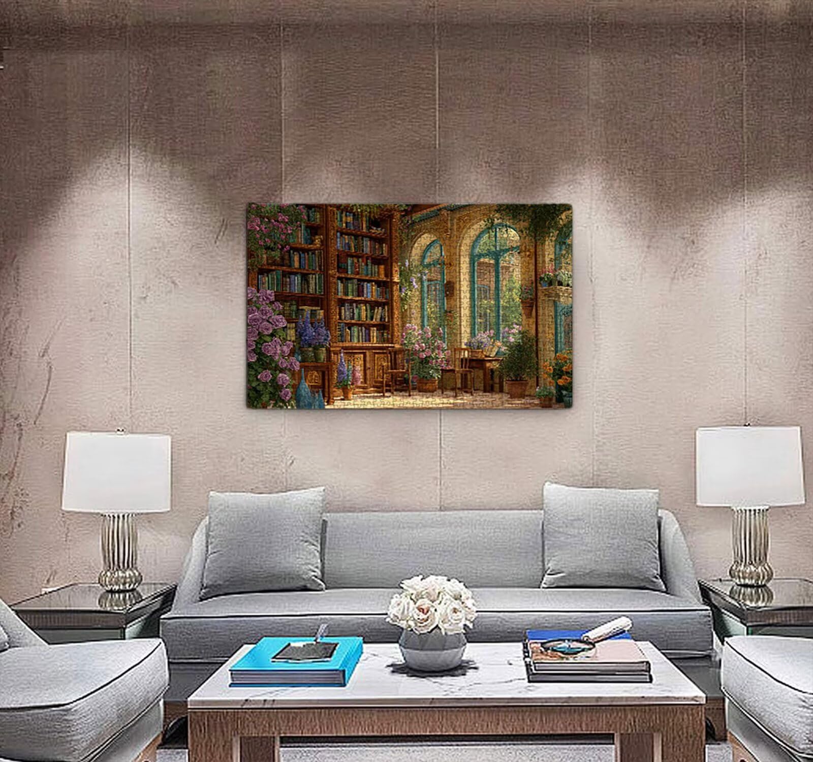 Puzzle dla dorosłych, 3000 elementów, kwiaty do pokoju biurowego, puzzle wymagające rodzinne aktywności, gry zręcznościowe dla dorosłych, wyzwania puzzle, prezent dla przyjaciół, R2KH-794