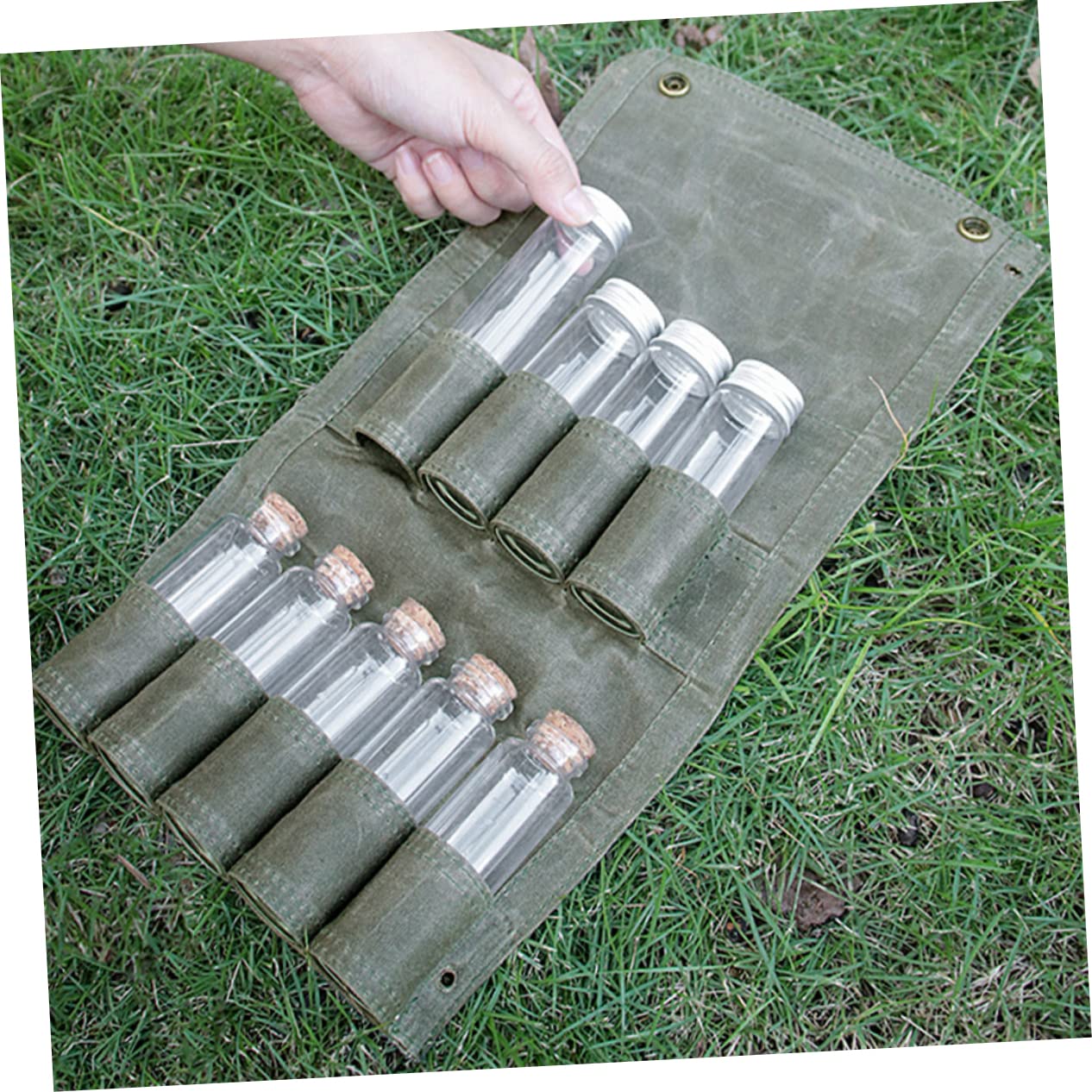 Amosfun Set di Barattoli Porta Spezie Portatile da Viaggio e Campeggio