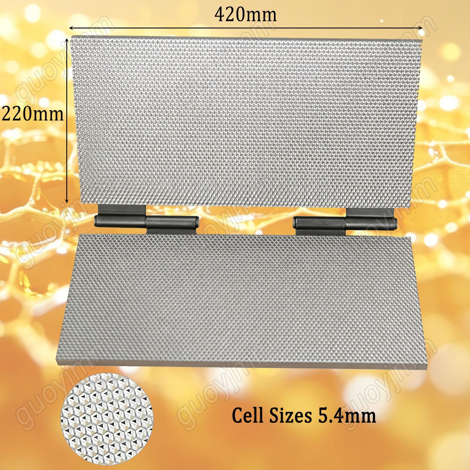 Maschine für Bienenwachs-Mittelwände, Prägeform für Mittelwände 5,4 mm Zellgröße, Bienenwachs-Präge- und Gießmaschine für Imkereibedarf
