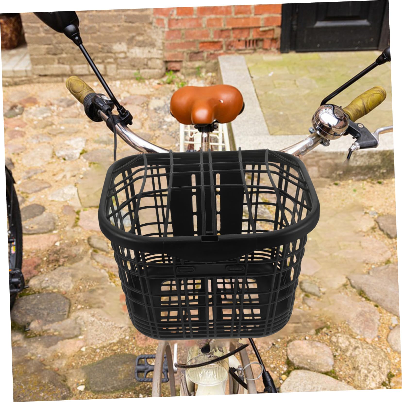 Zerodeko Mountainbike Frontkorb Abnehmbar Drahtkorb für Elektrofahrrad Robuster Korb Weiß Fahrradkorb Transportzubehör für Outdoor Fahrräder