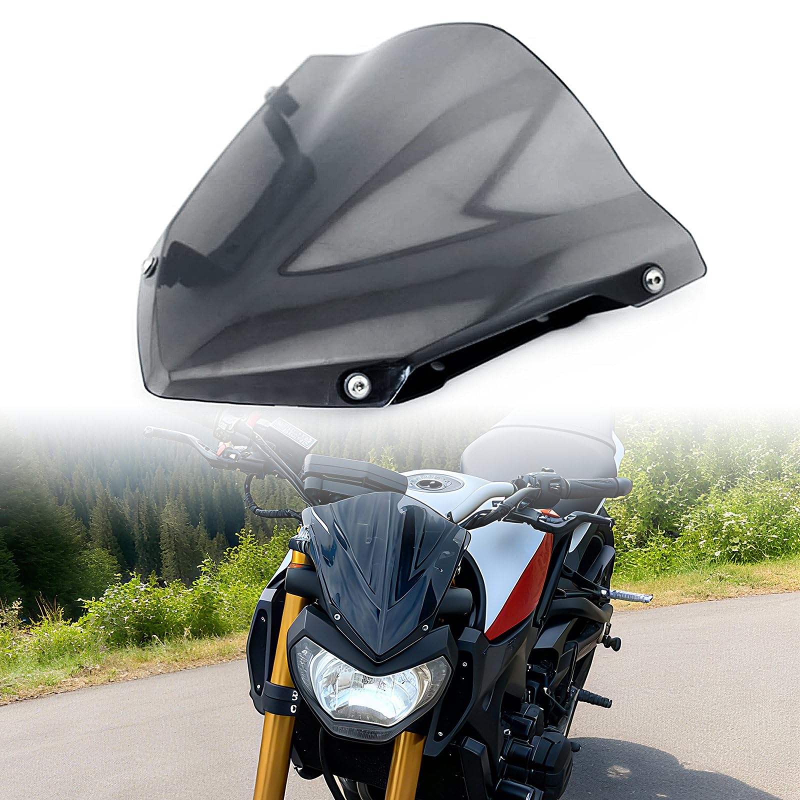 GUAIMI Motorcycle Windshield Windscreen Pare-brise Smoke for MT09 MT-09 FZ-09 2014-2016