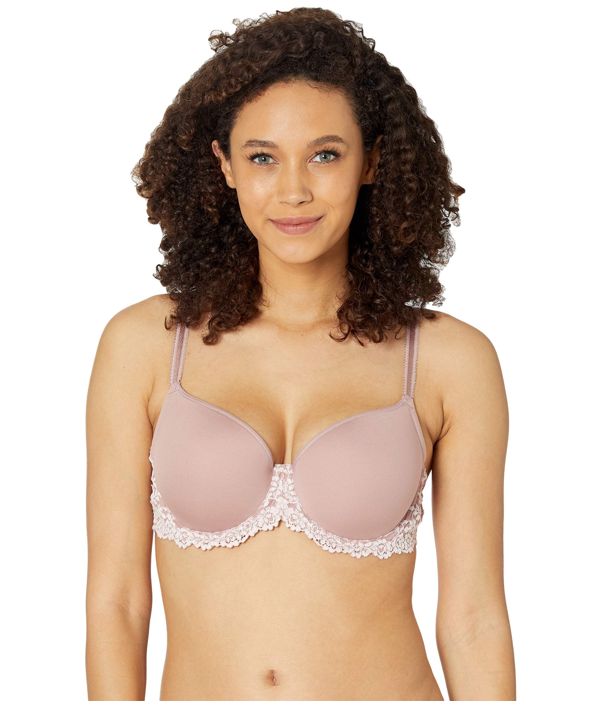 Wacoal Women's Embrace Lace Contour Bra, Woodrose/Multi, 34F