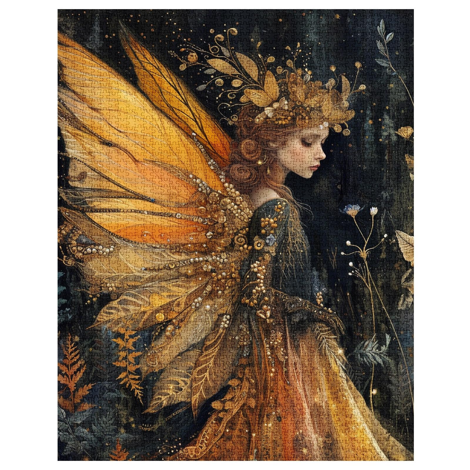 Tucocoo 1000 Piece Jigsaw Puzzles for Adults Autumn Leaves Princess Jigsaw Puzzle Retro Abstract Butterfly Girls 1000 Pieces Puzzles for Challenging Family Activity Game DIY Puzzle Wall Decor Gifts - Image 2