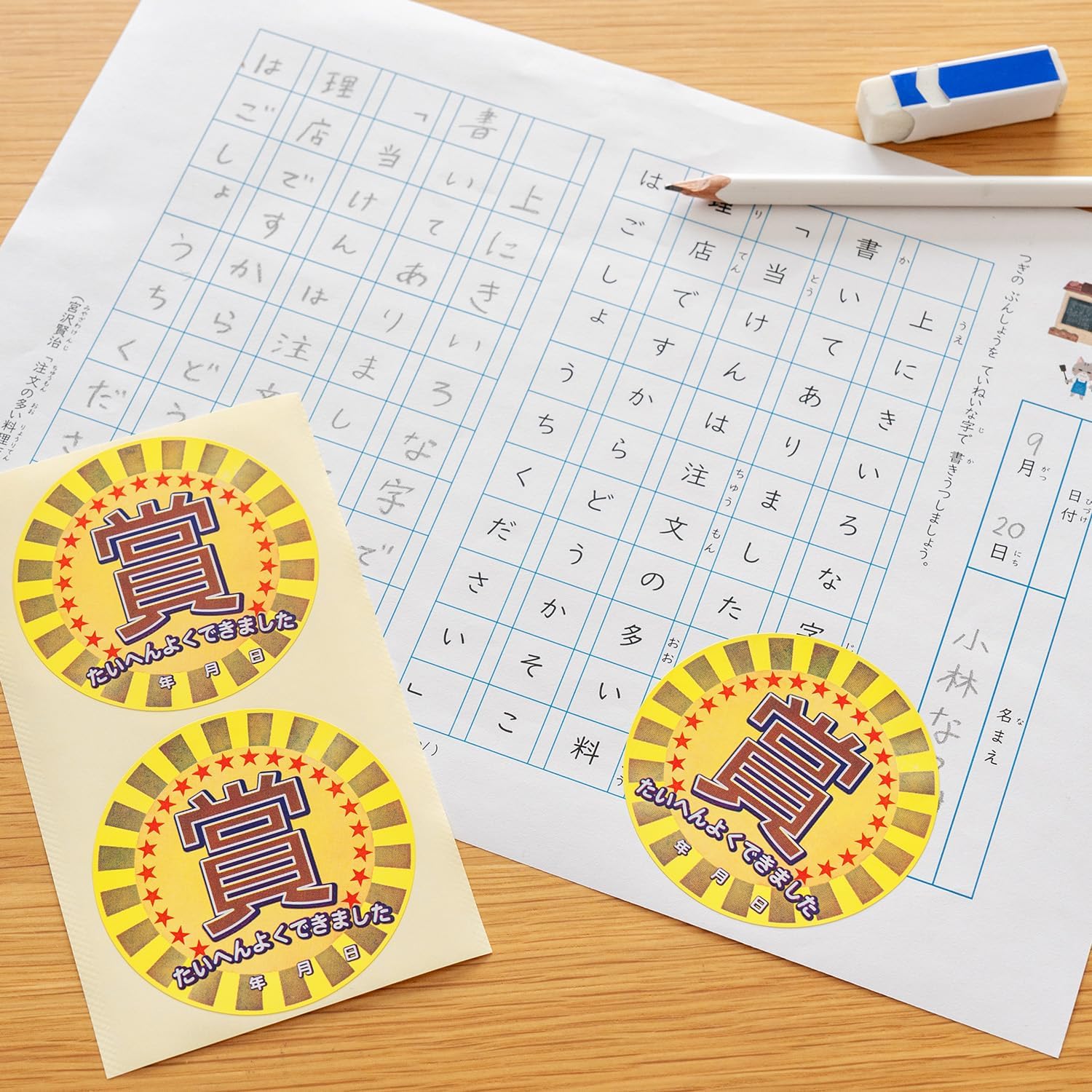 Okina PS1311 Medal Stickers, 1 Pack (2 Pieces x 5 Sheets) x 5 Sets AZPS1311
