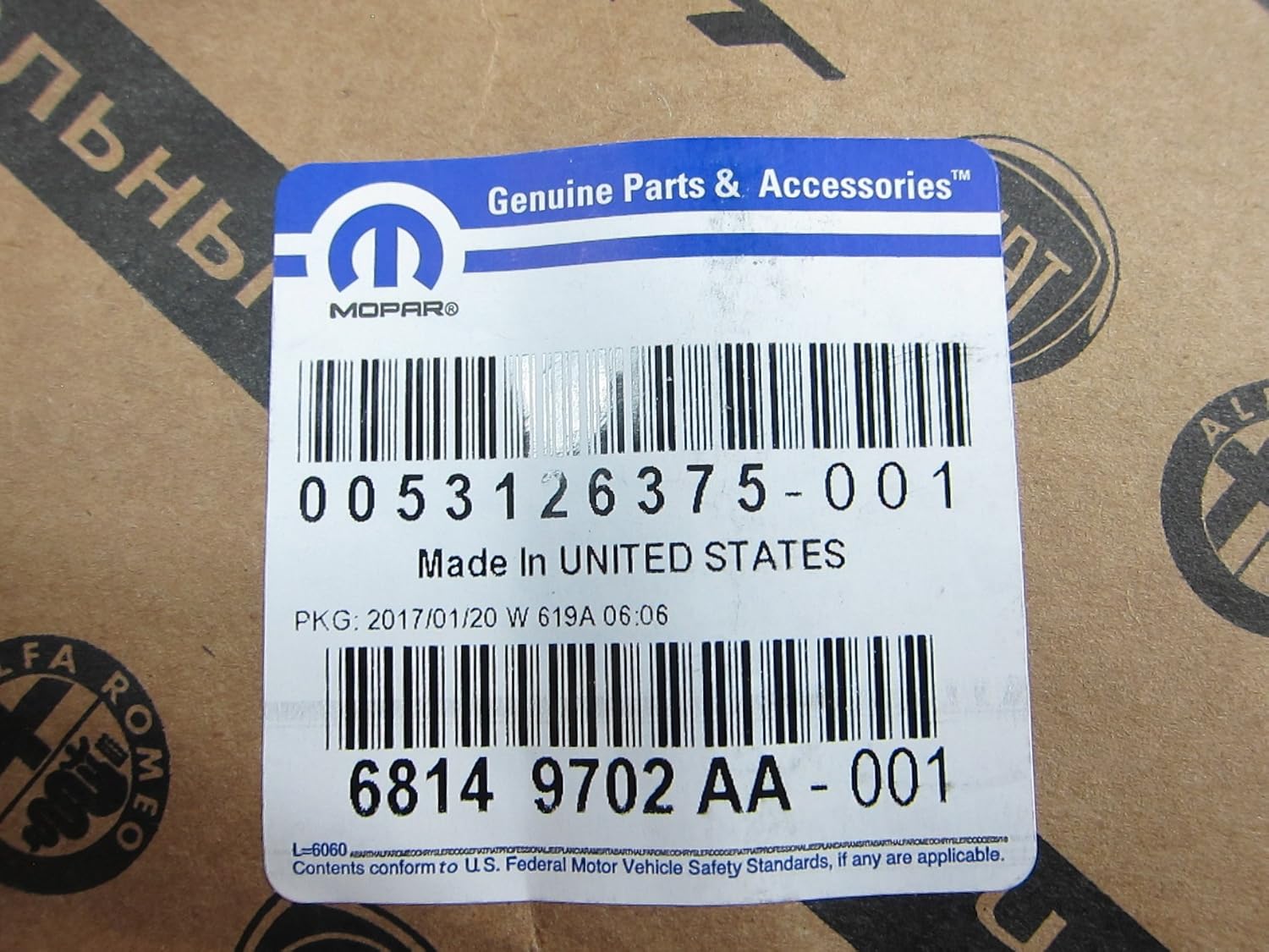 Dodge Ram 1500 Front Door Under Mirror Emblem Mopar OEM 68149702AA