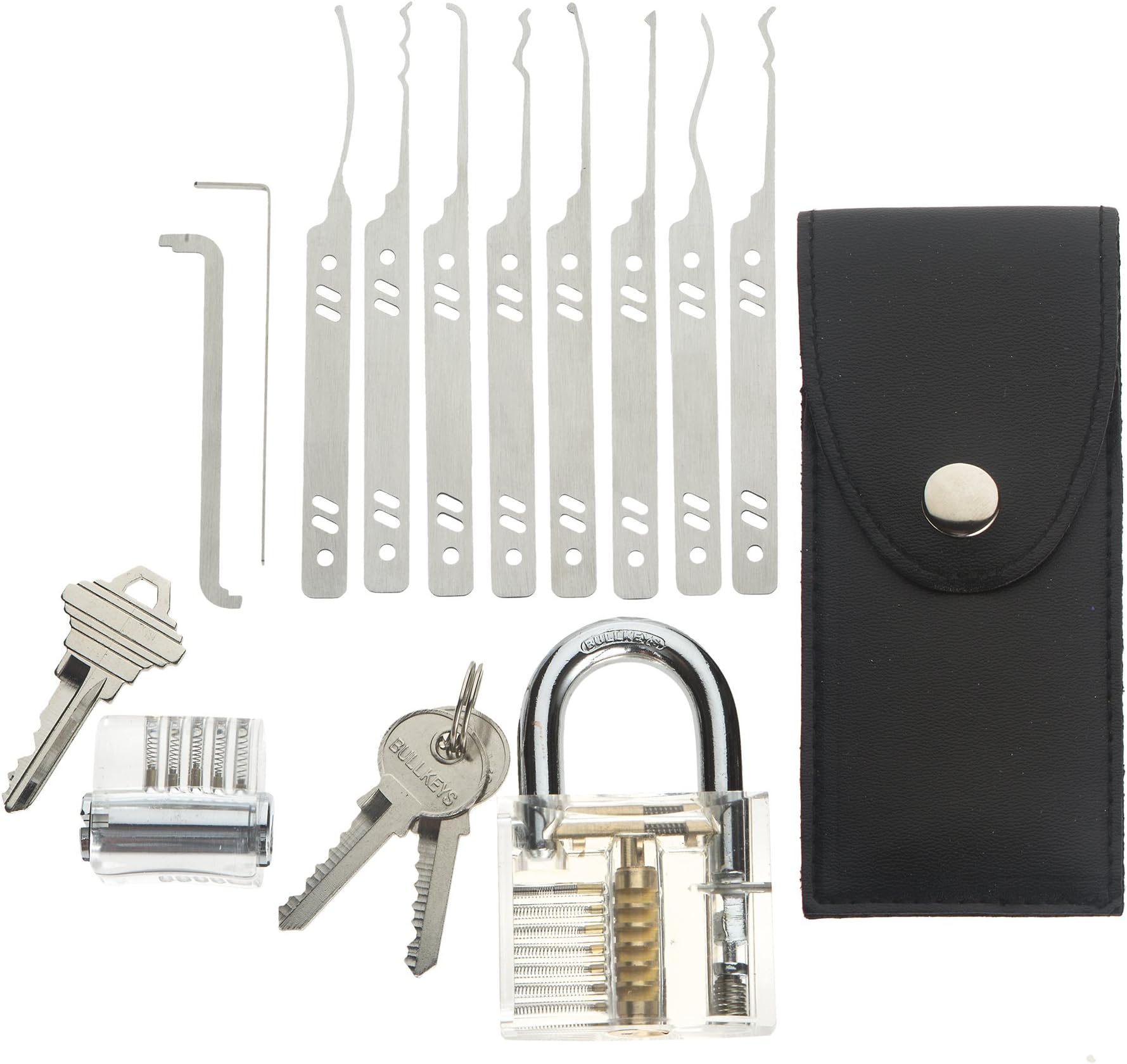 Lokko Laser Lock Pick Set with 2 Training Padlocks for Beginners and Professionals and How to Learn to Lockpick Guide (13 Piece)