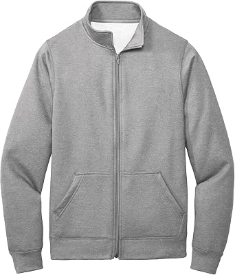 Joes USA Mens Fleece Cadet Collar Full Zip Sweatshirts in S-4XL