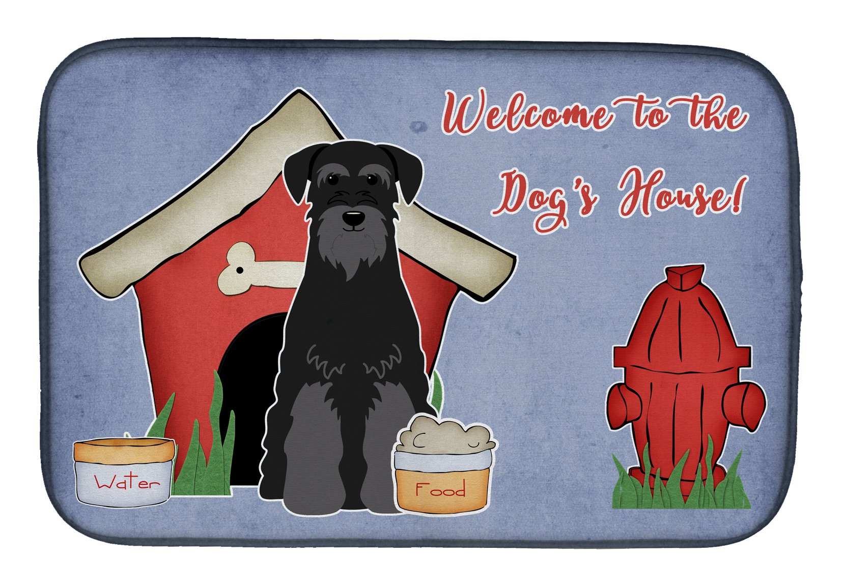 Tapis de séchage pour chien Caroline's Treasures Noir 35x53cm BB2786DDM