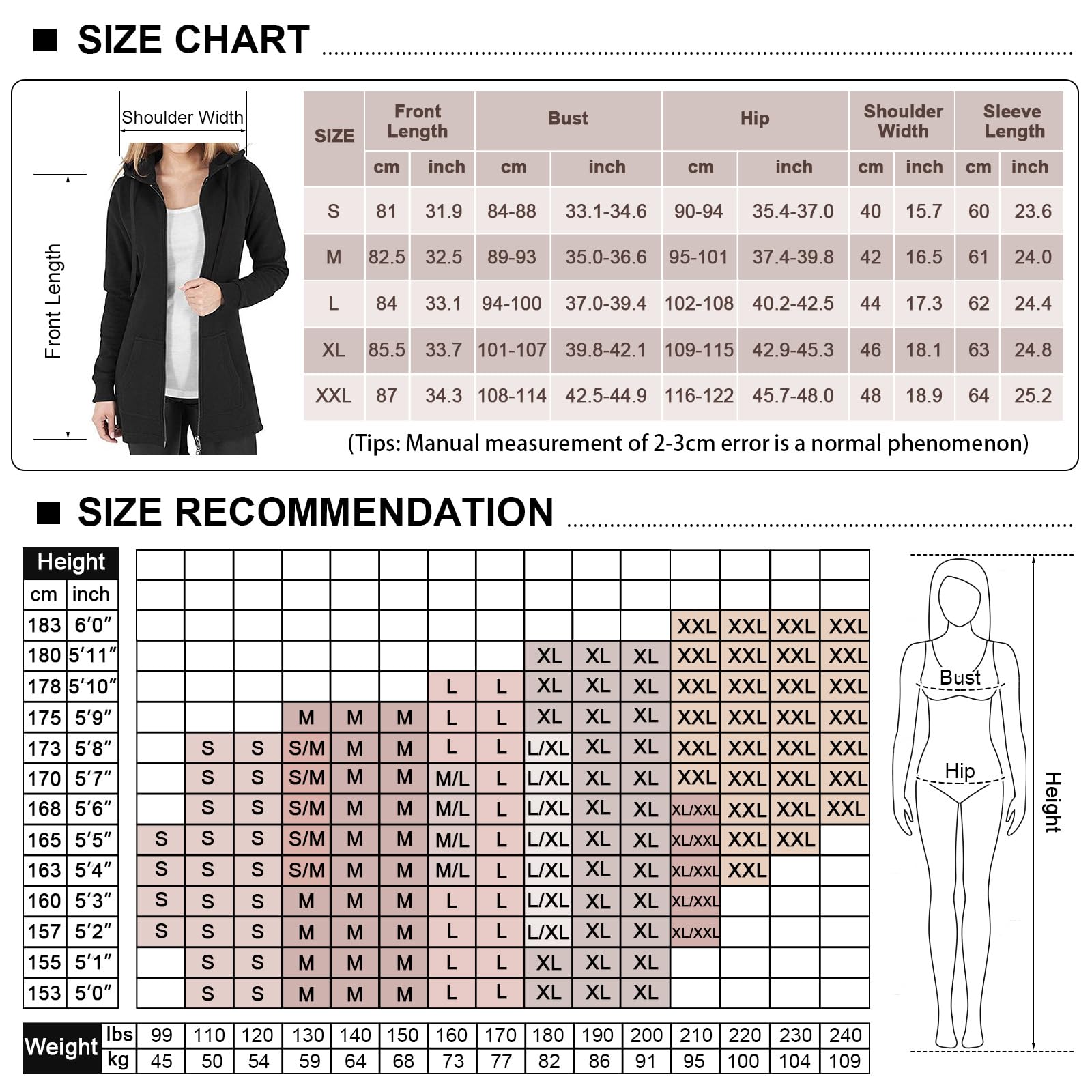 Tuopuda Donna Felpe con Cappuccio Giacca Elegante Scollo a V Top Manica Lunga Cardigan Felpe con Zip 2 Tasche Autunno Invernali Sweatshirt Cappotto Eleganti Pullover Hoodie Jumper
