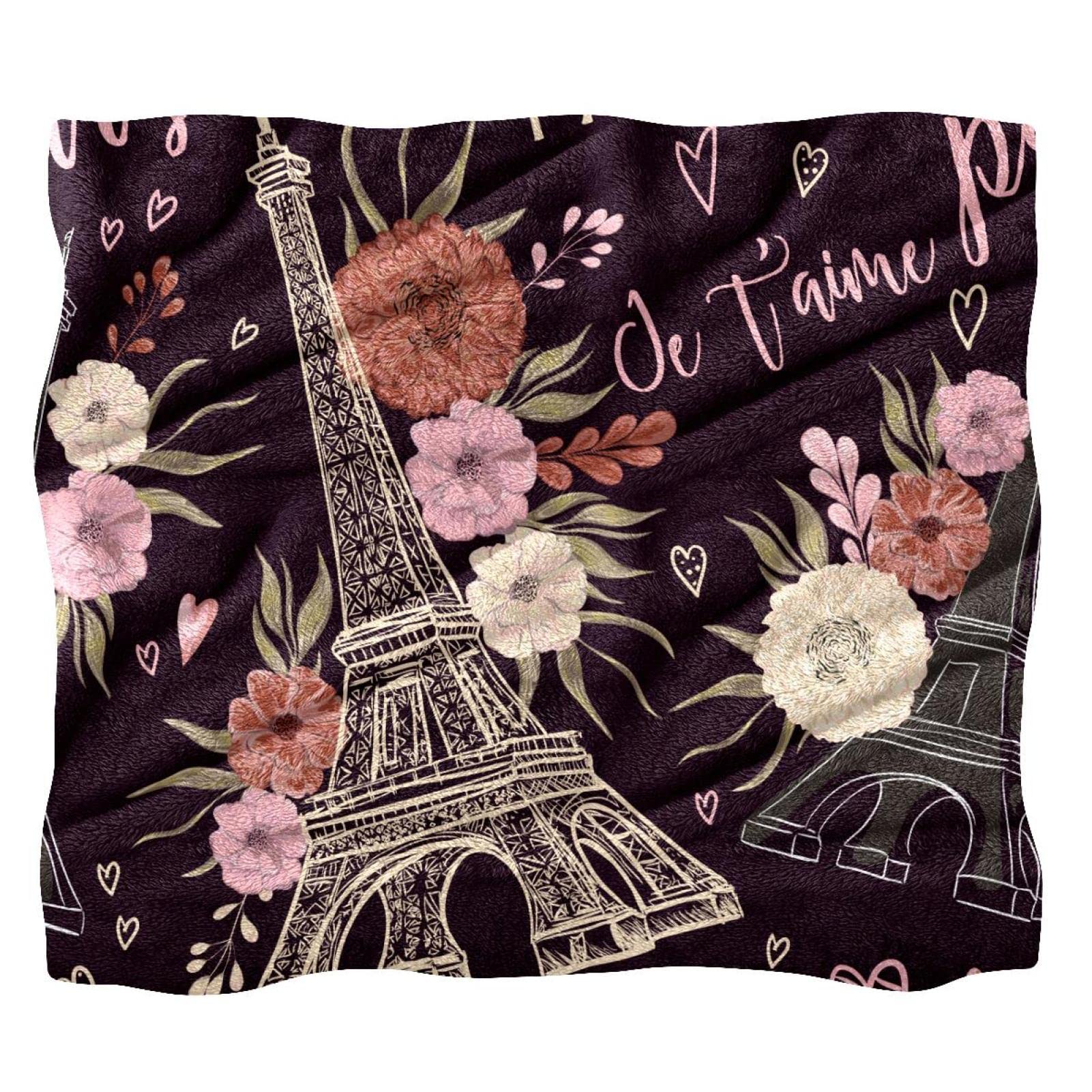 Couverture douce Tour Eiffel idéale pour cocooning sur le canapé