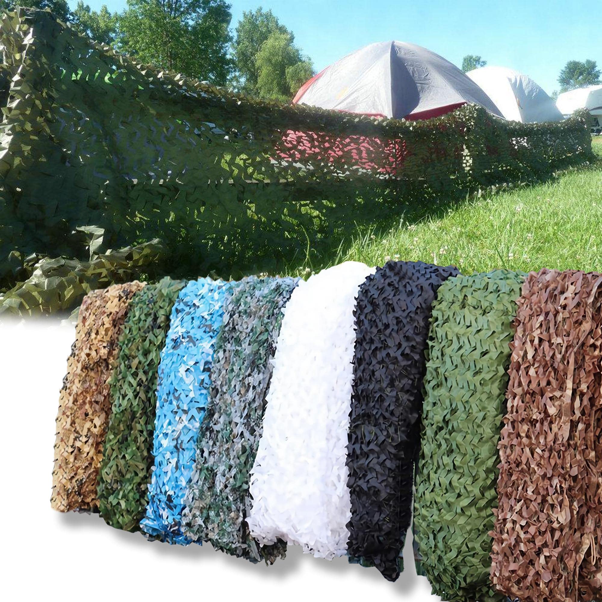 AMXFS sun sail Camouflage Net 2x3m - Green camouflage sun protection nets Party decoration camouflage sun protection Net Privacy Cover Customizable Car Covers Woodland Army — image 1