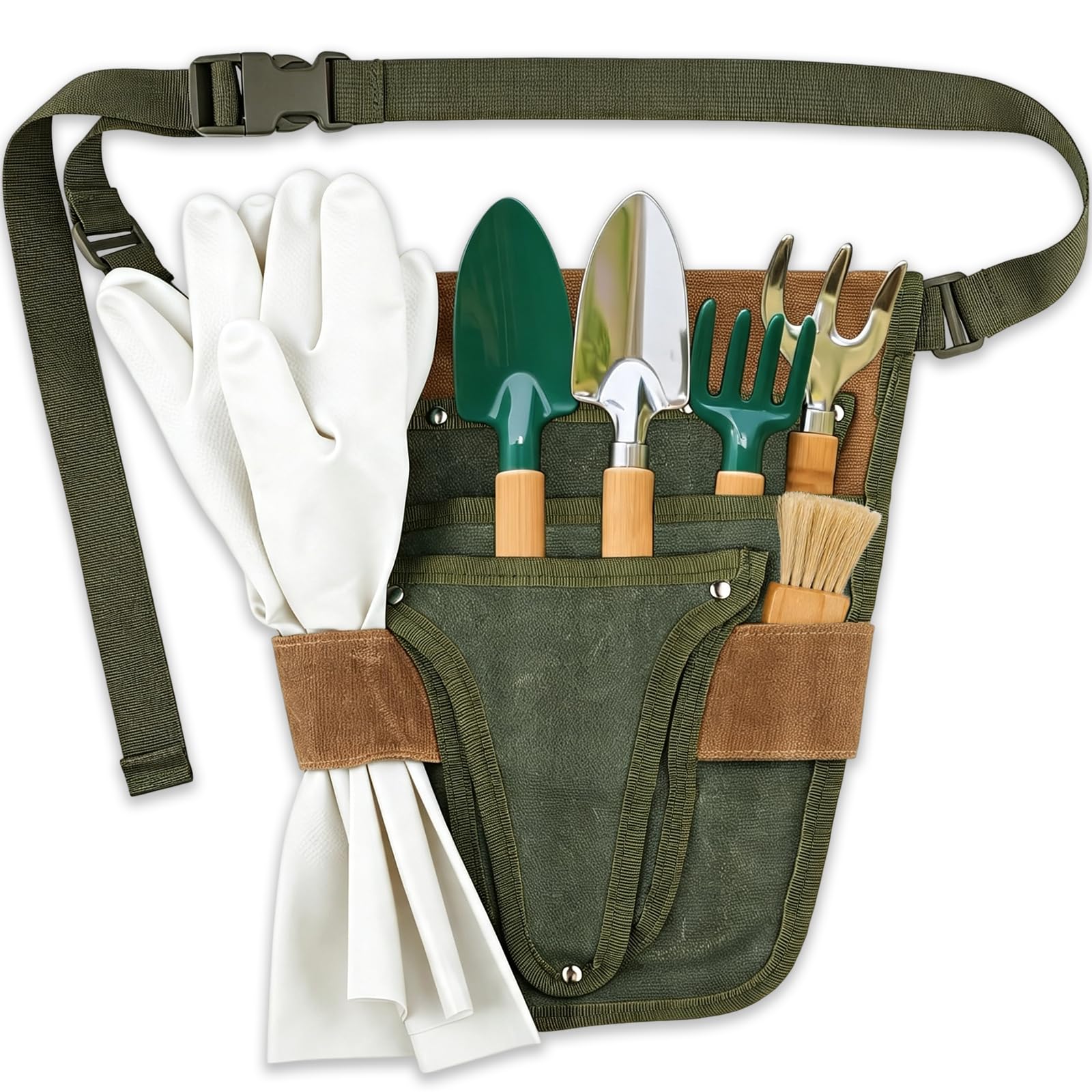 JDHUIOO Handy Garden Tool Belt with Multiple Pocket for Women Men Gardeners