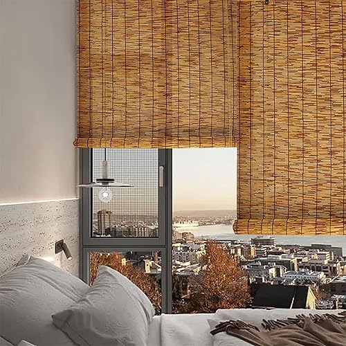 Miniatura 2 de Persianas de bambú de bambú para exteriores, persianas enrollables de bambú retro, persianas enrollables de bambú, persianas enrollables de bambú,