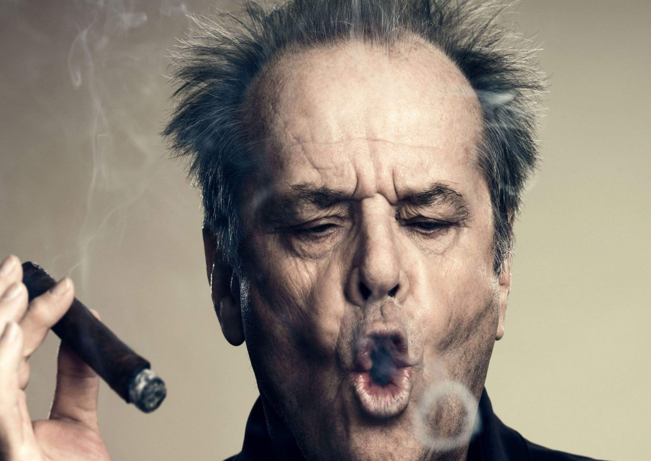 Jack Nicholson A4 Unframed American Actor Film Cinema Movie Star Smoking Cigar Poster Famous Celebrity Picture Bedroom Artwork Print Photo Wall Decoration Reprint