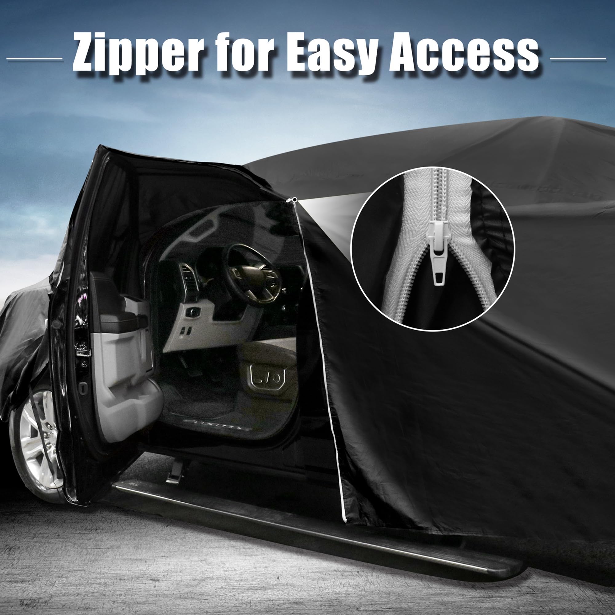 X AUTOHAUX SUV Car Cover for Chevrolet Tahoe 4 Door 2007-2024 Outdoor Waterproof Sun Rain Dust Wind Snow — view 3