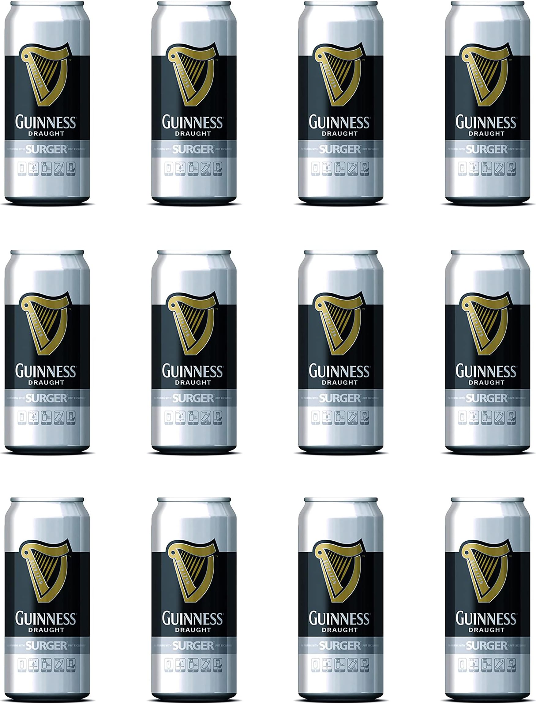 Draught Surger Cans 520ml (Pack of 12)