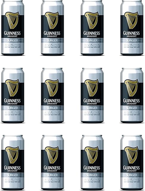 Guinness Brewery Draught Surger Cans 520ml (Pack of 12)