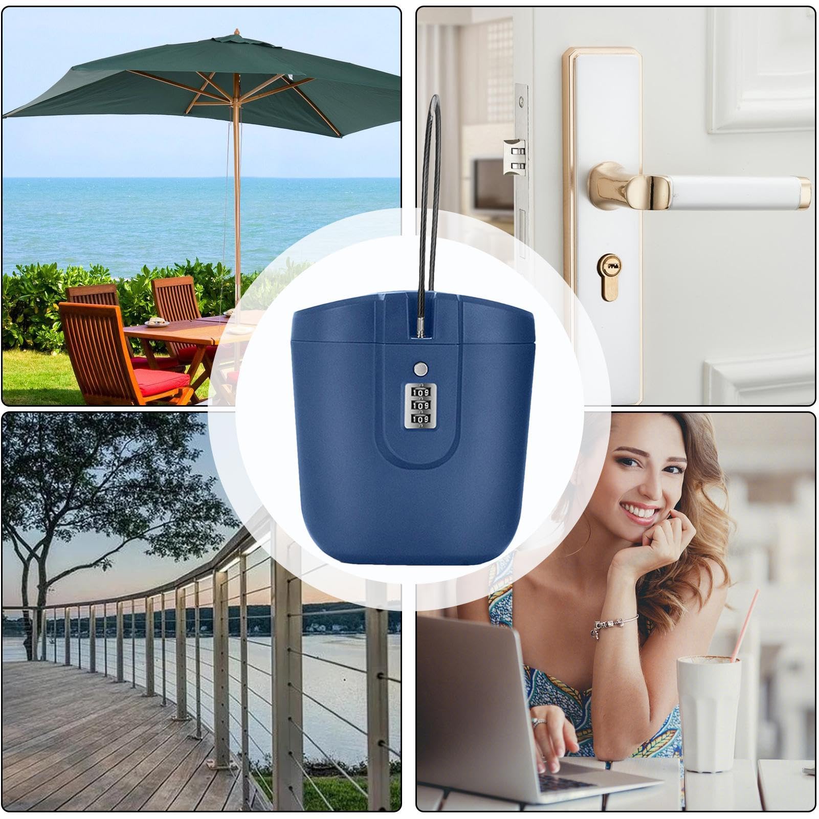 Cassetta Di Sicurezza Portatile Con Lucchetto A Combinazione - Per Spiaggia, Palestra, Viaggi