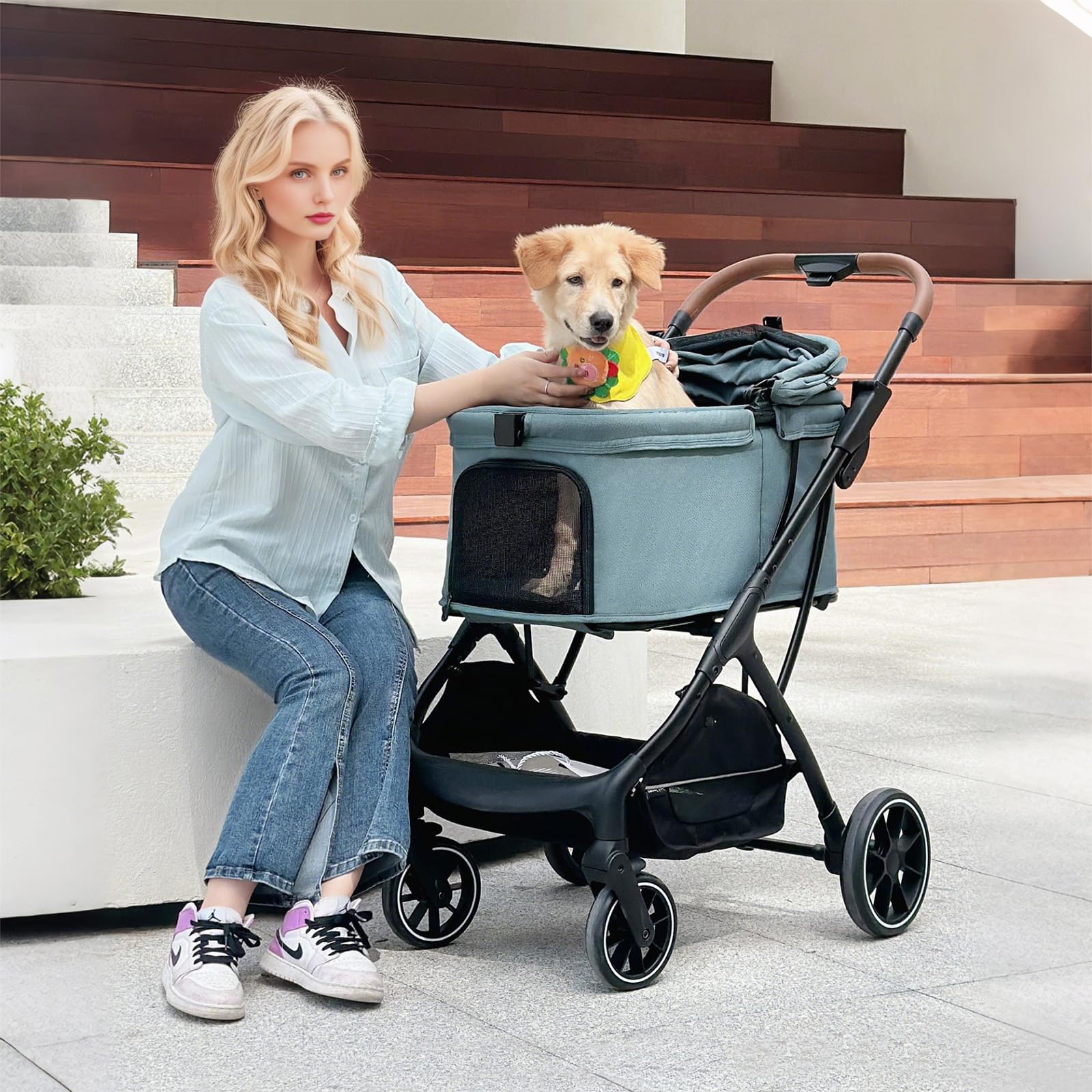 Amazon.co.jp: BEBEROAD PETS T5 ペットカート 猫 カート小型犬 バギー