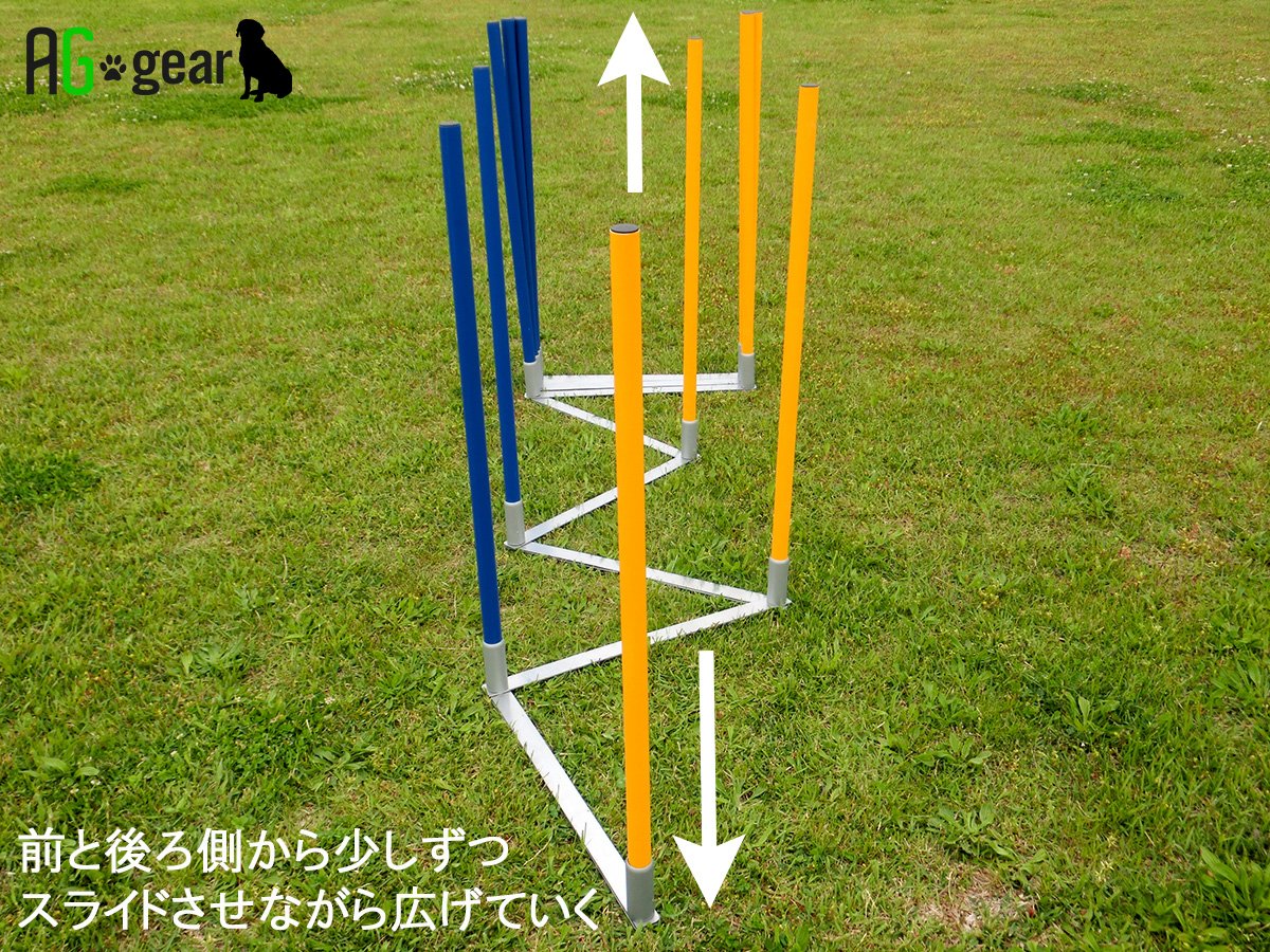 Amazon | ドッグアジリティ 競技用スラローム 12本ポール 障害物 自立