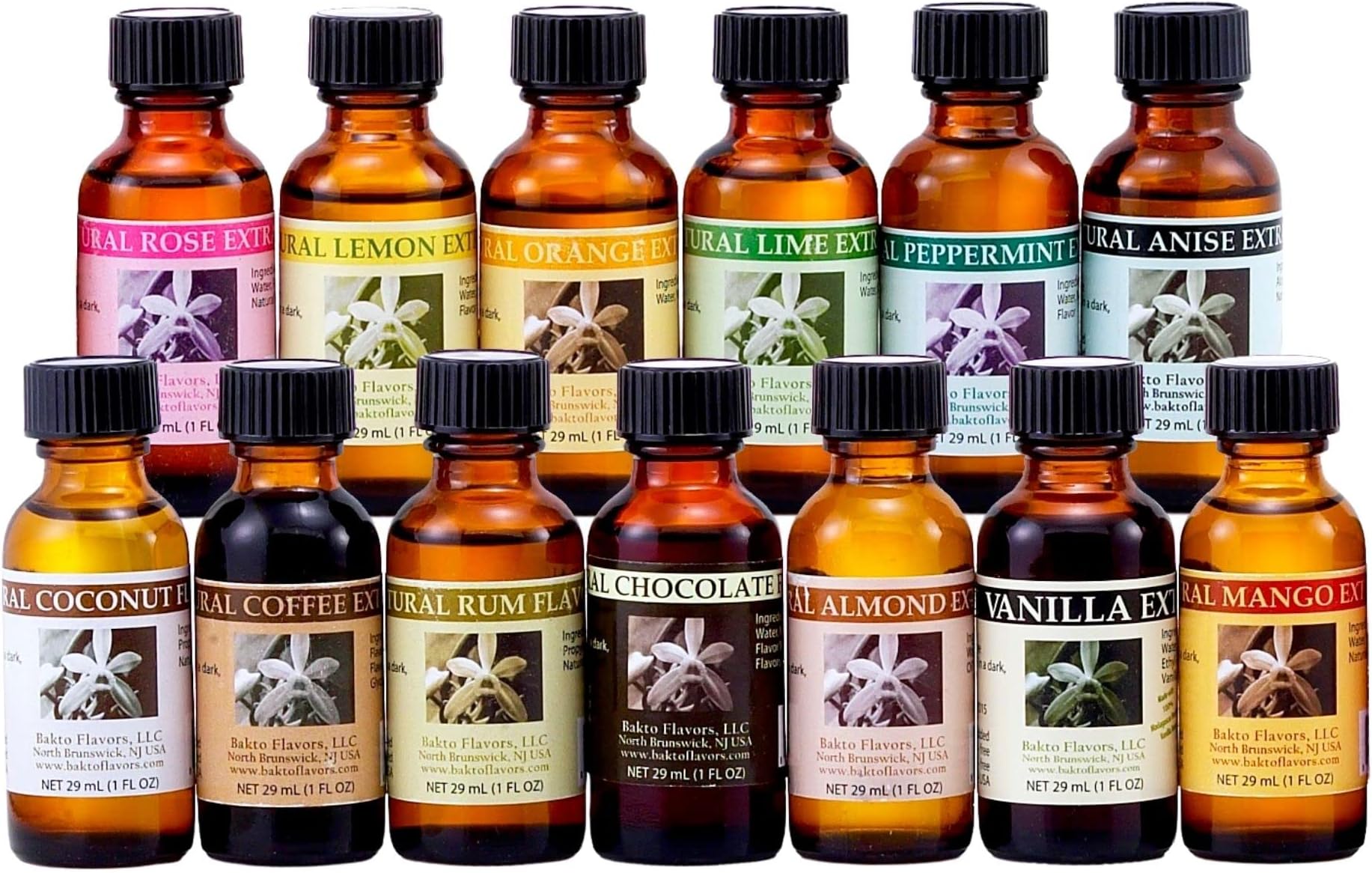 Bakto Flavors - Natural Flavors & Extracts - PICK YOUR OWN FLAVORS - Box of 5 (1 OZ Bottles)