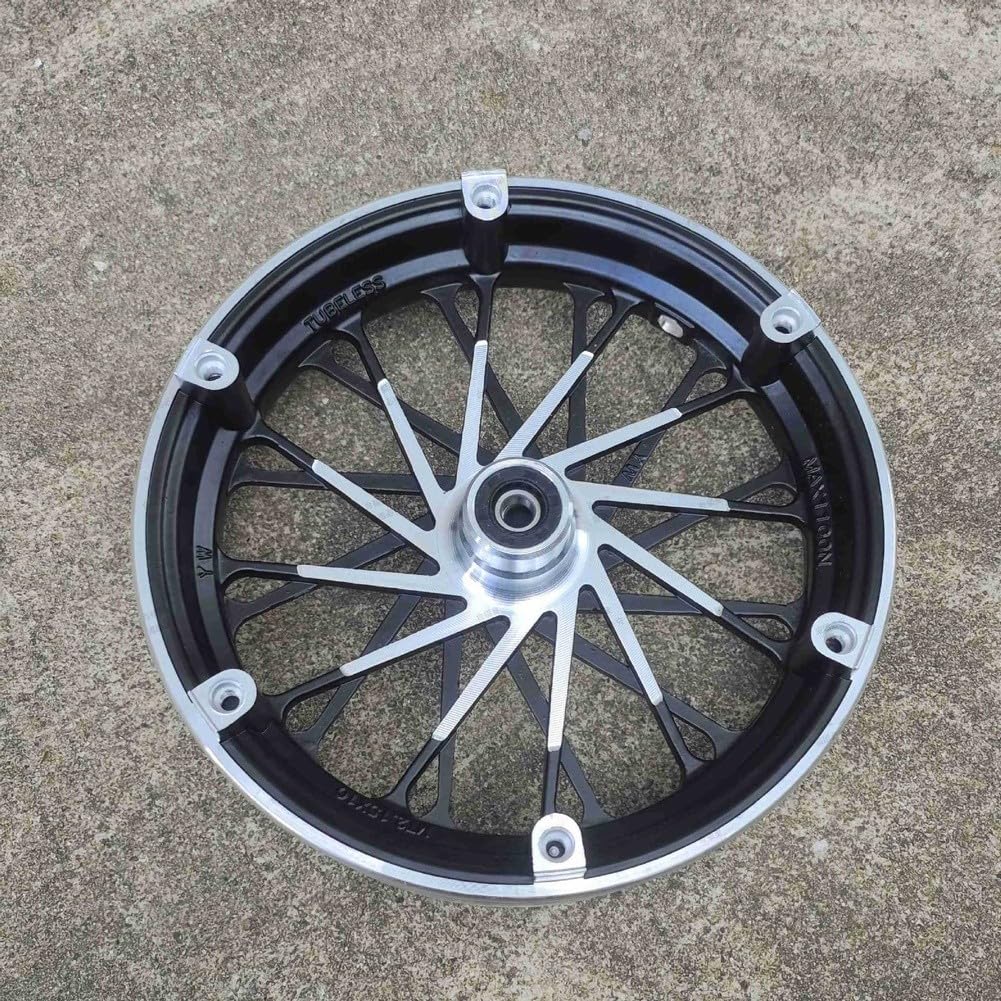 Roue avant de trottinette électrique avec frein de recul en alliage d'aluminium de 25,4 cm
