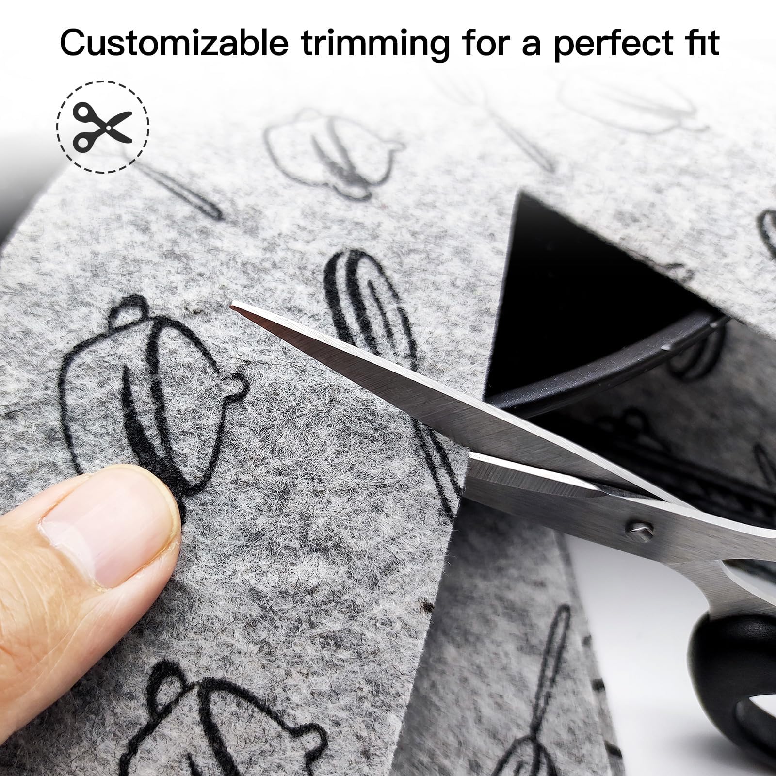 Pot And Pan Protectors - 12 Piece Set With 3 Sizes, Felt Liners For Stacking Cookware Without Scratching