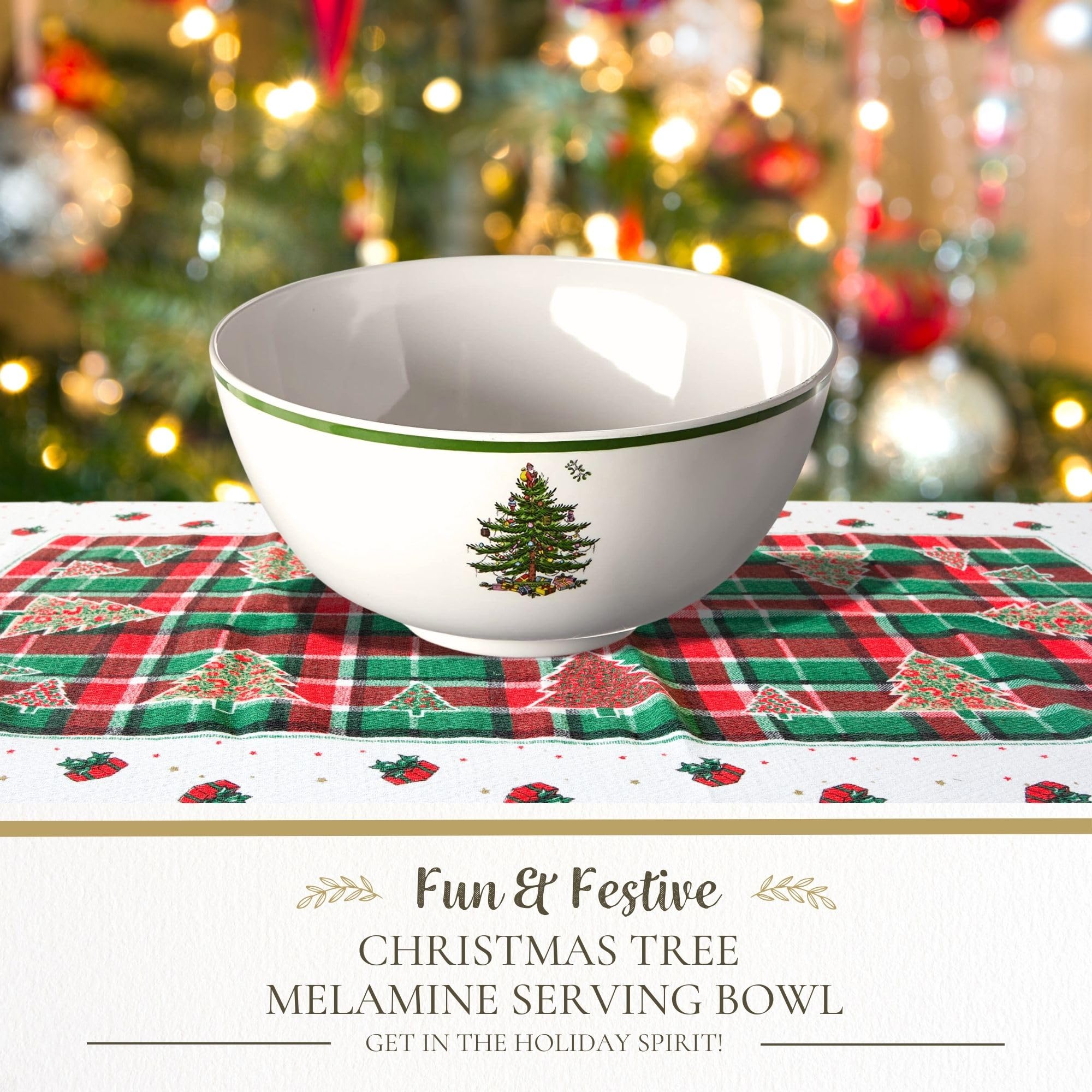 Amazon.com | Spode Christmas Tree Melamine Deep Bowl - Large 11
