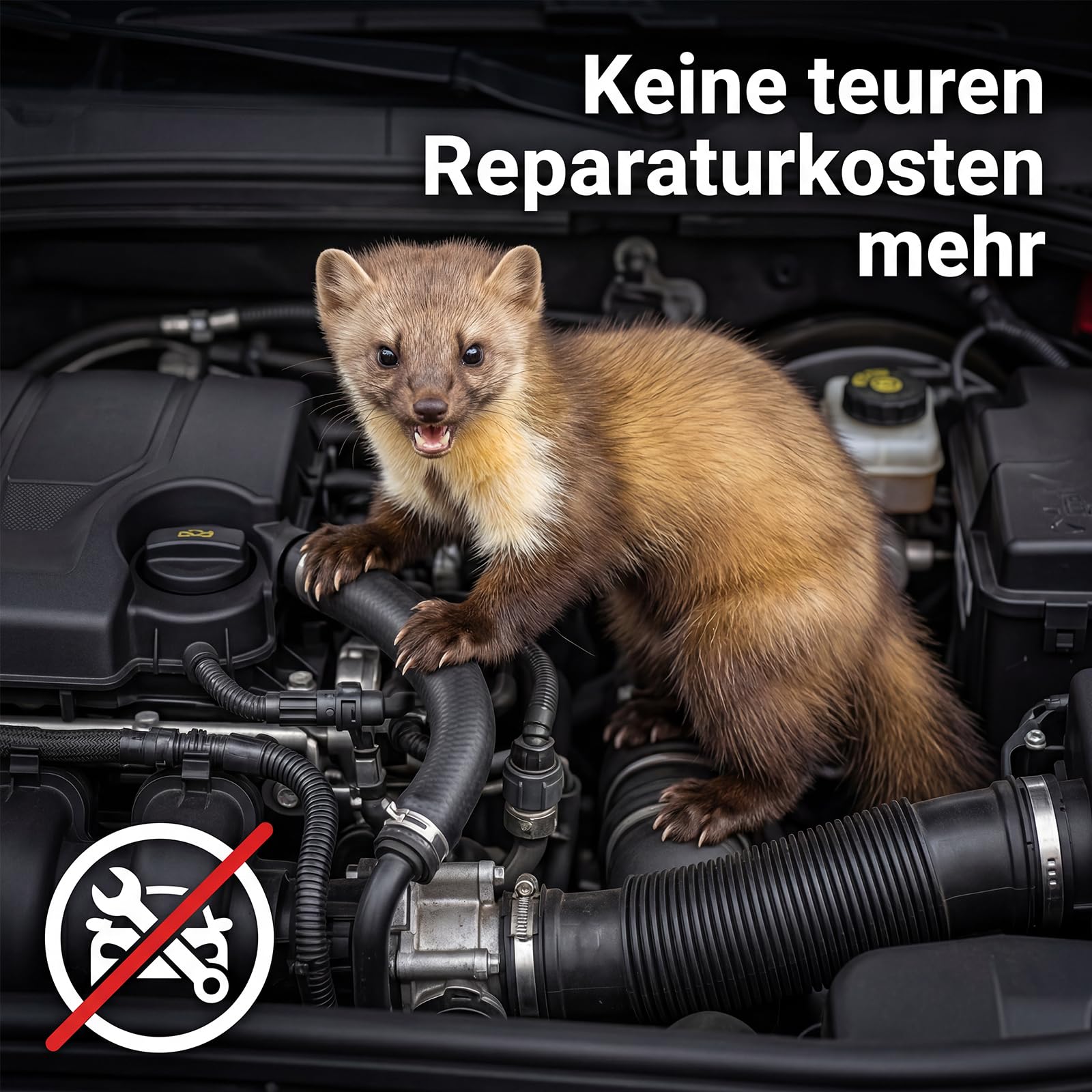 ADOGO Ultraschall Marderabwehr Batteriebetrieben, Marderabwehr Dachboden mit Blitzlicht & Sensor, IP66 Mäuseabwehr Ultraschall Testsieger, Marderschreck Garten für Haus,Garage,Dachboden