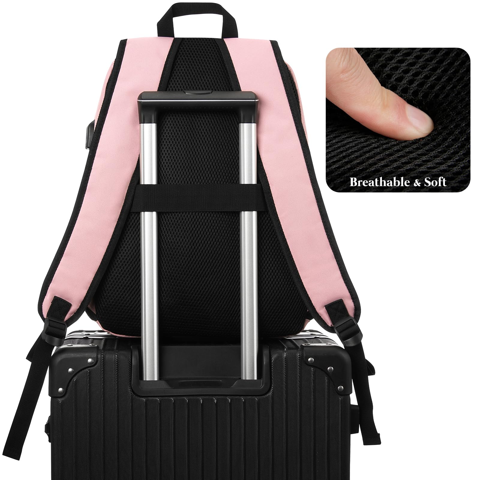 YAMTION Zaino per la scuola per donne e uomini, zaino per computer portatile, per viaggi, università, scuola secondaria, borsa per libri per ragazze e ragazzi