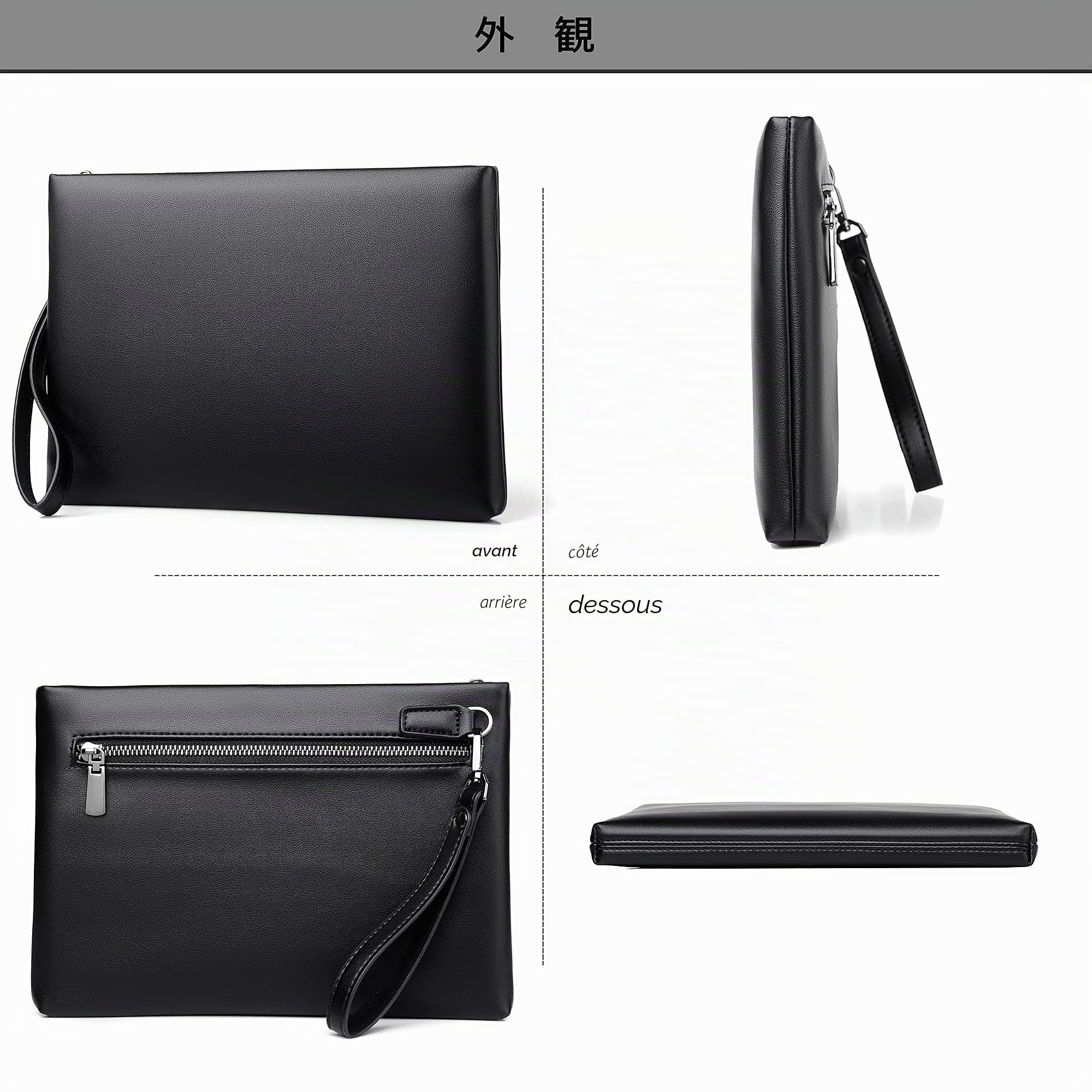 FSD.WG Sac Pochette Homme Portefeuille Sac à Main 30 cm Grand Sac à Main Grand Portefeuille, Large