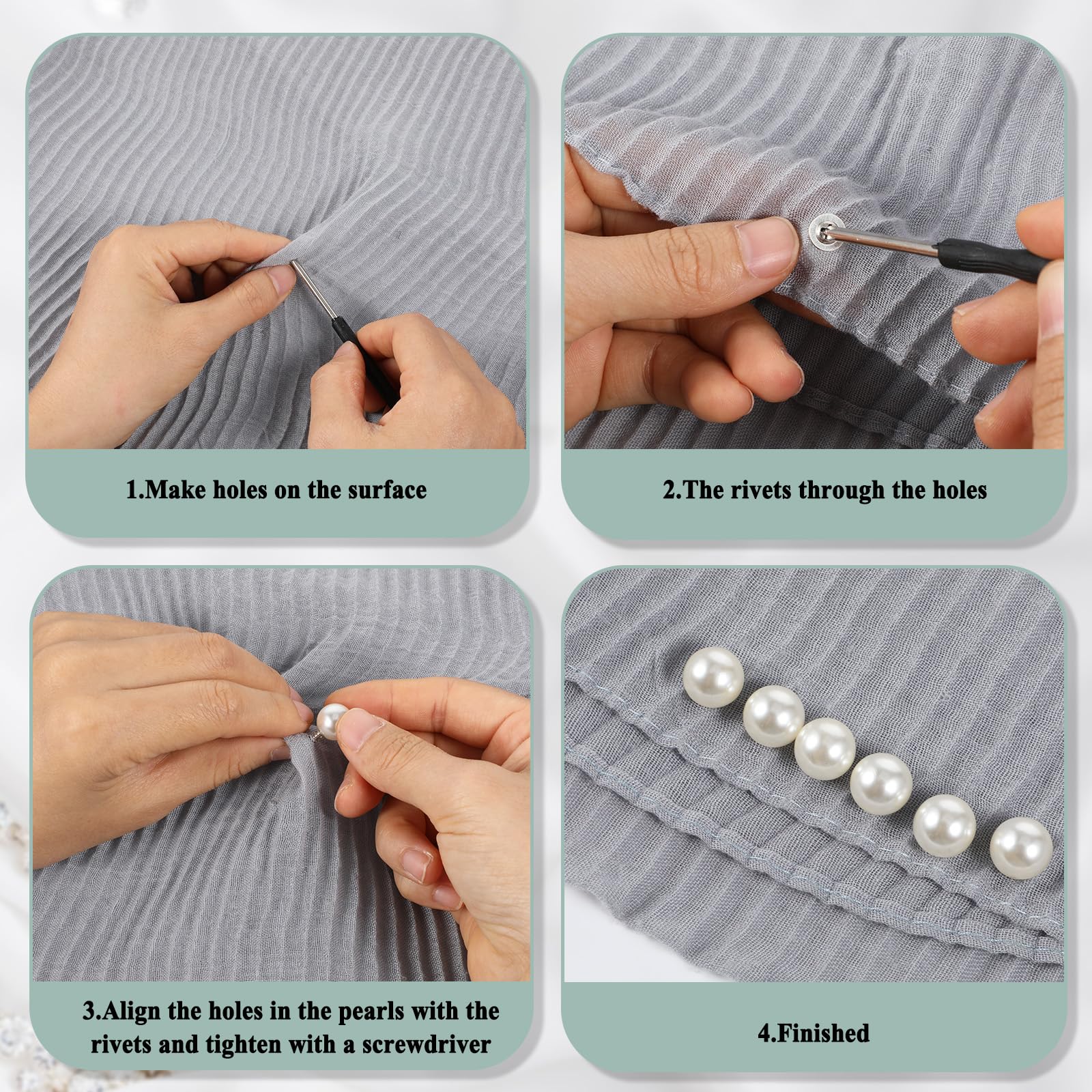 Joyci Confezione Da 10 Spille Con Perle E Fibbia Di Sicurezza In Metallo - Accessori Moda Per Donne - Decorazioni Per Maglione, Sciarpa E Borsa - 3