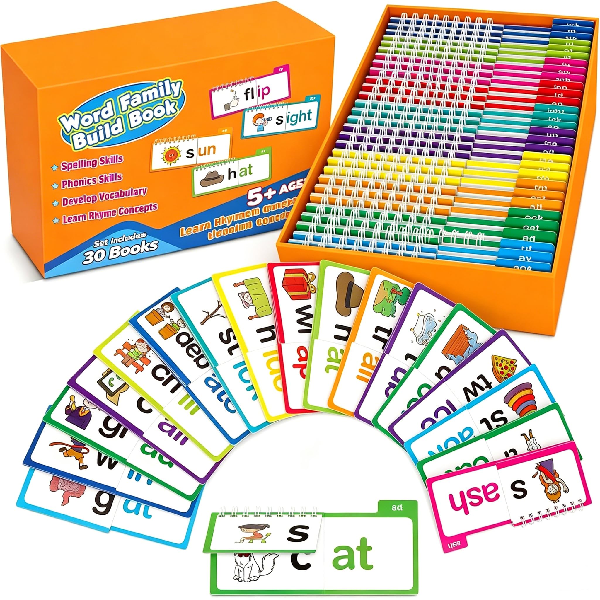 Amazon.com: Phonics Word Family Flip Books, 30 Word Families for