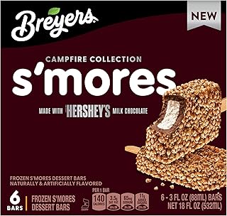 Breyers Campfire Collection Ice Cream 6 for a delicious frozen treat S'mores Bar made with Hershey's milk chocolate 18 fl oz