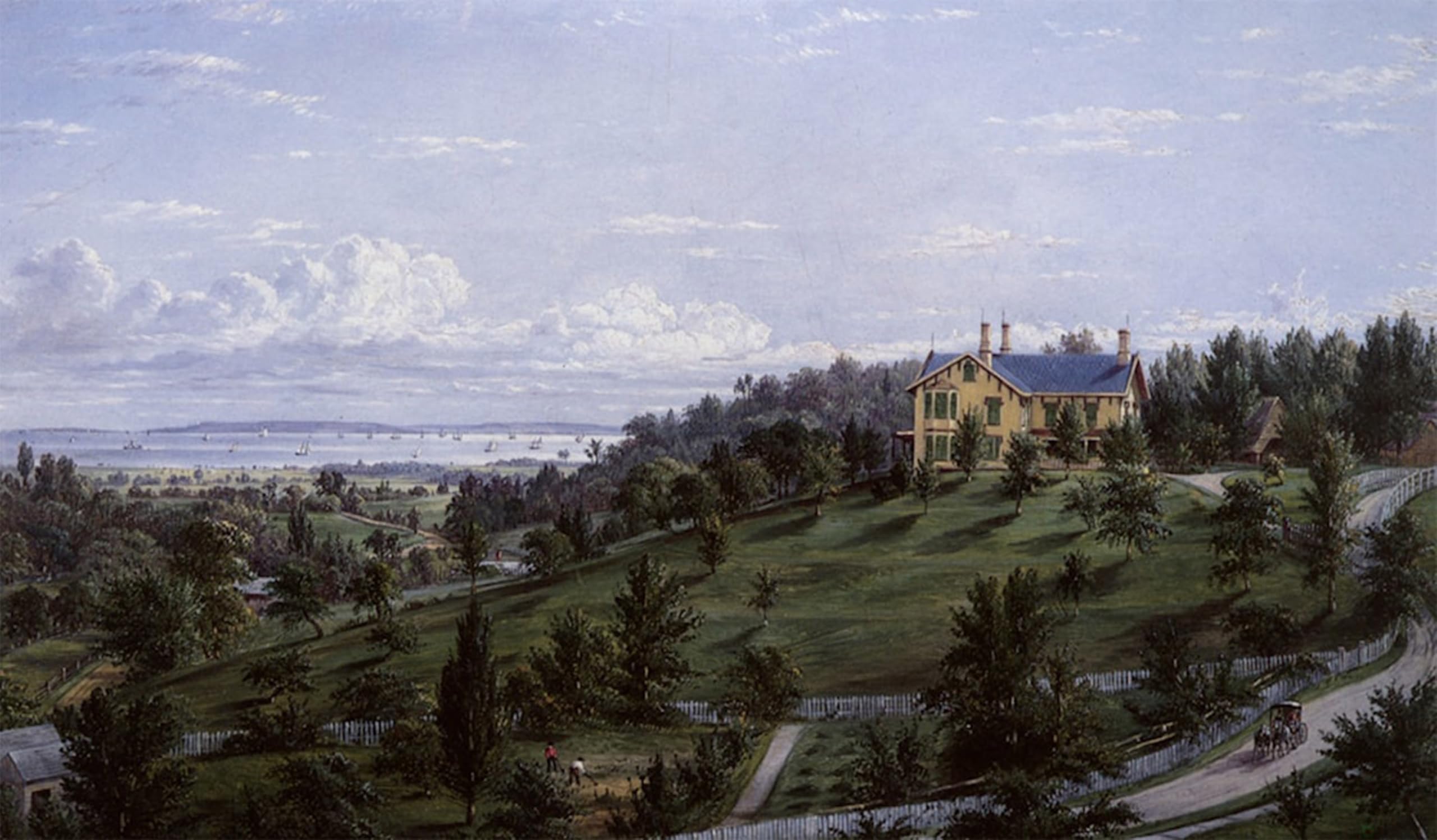 ARTXLXXBN Famous Art Print Poster Vintage Wall Art Staten Island by William Rickarby Canvas Art Poster for Home Decor 60x90cm
