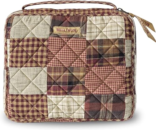 Bella Taylor Funda para la Biblia para mujer Organizador de Biblia y estuche de transporte para Biblias medianas y grandes Parche acolchado de