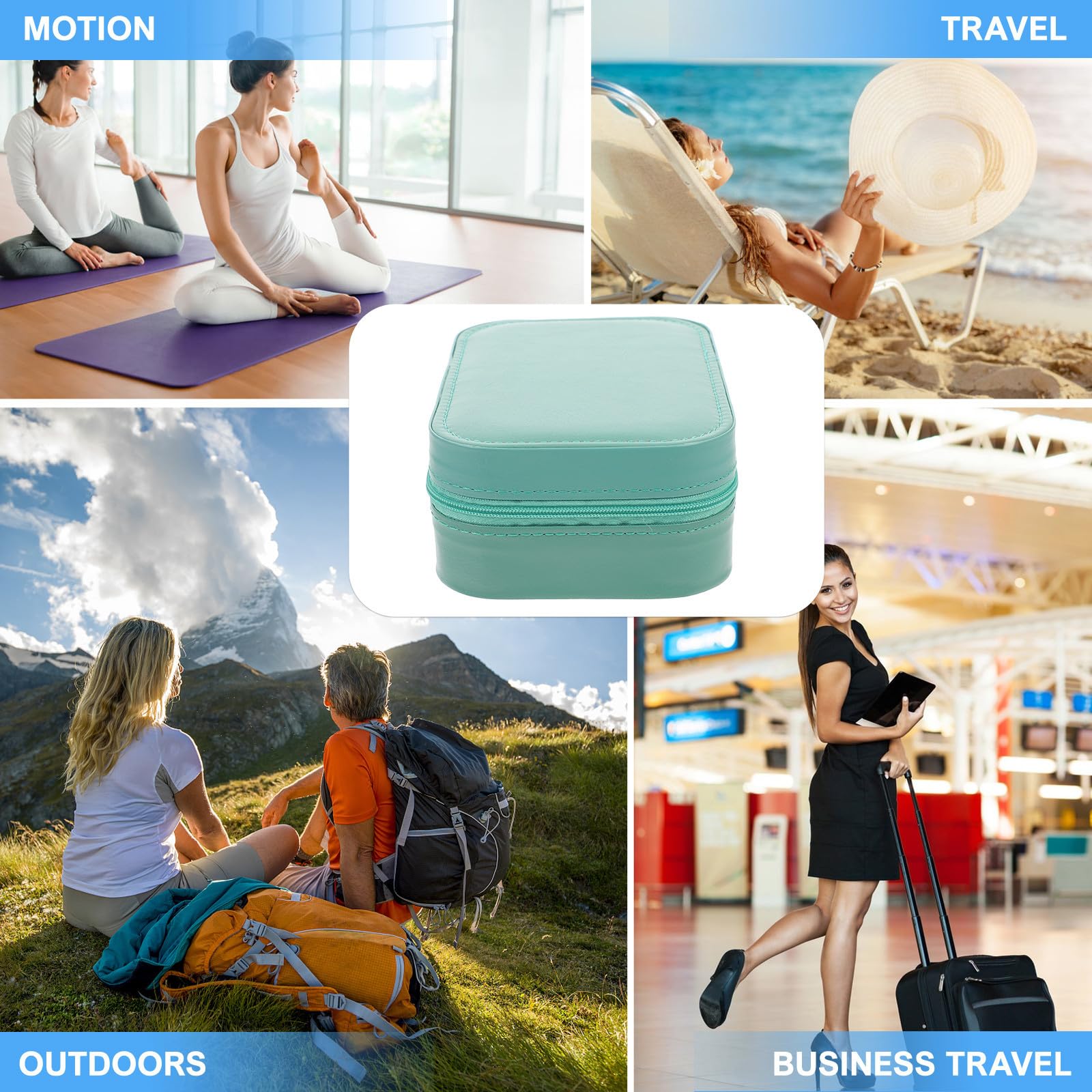Neceser de Viaje para Mujer con Espejo Led, Compartimentos y Cremallera