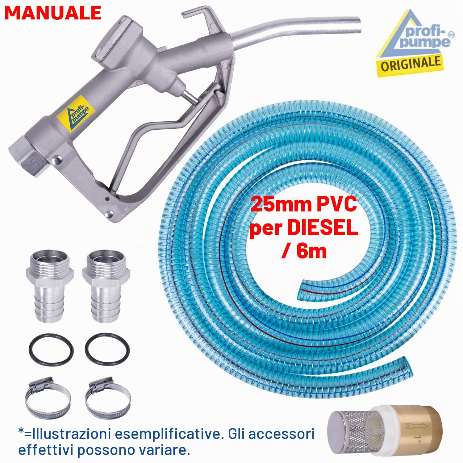 POMPA GASOLIO POMPA TRAVASO GASOLIO per fasi di rifornimento! POMPA DI ASPIRAZIONE PORTATILE POMPA CARBURANTE Diesel Star 160-4 con accessori